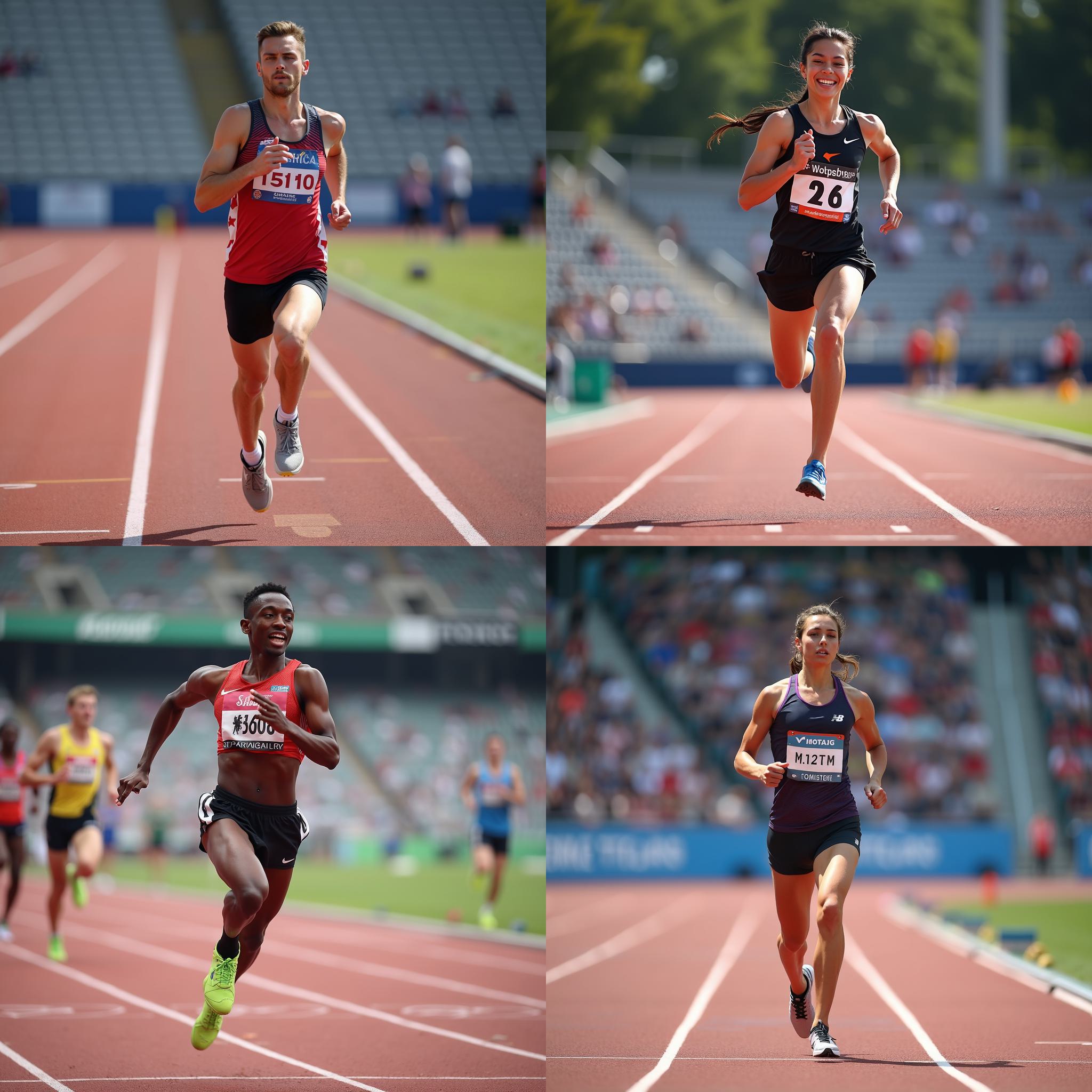 A track athlete competing in a race