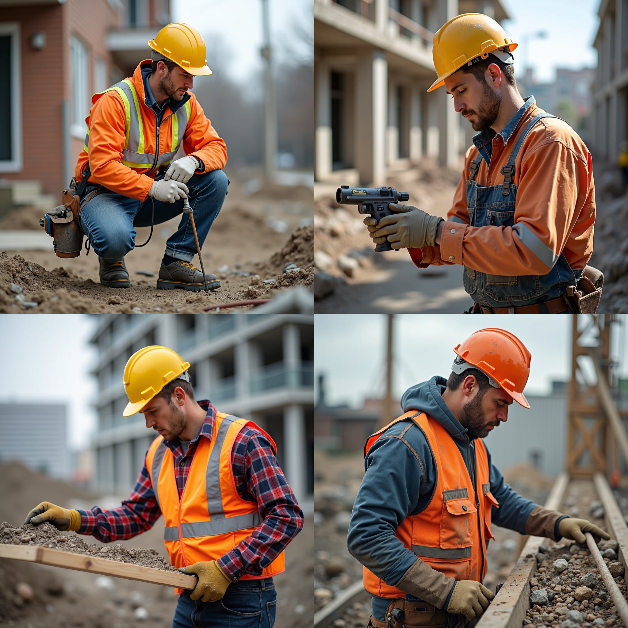 A construction worker work