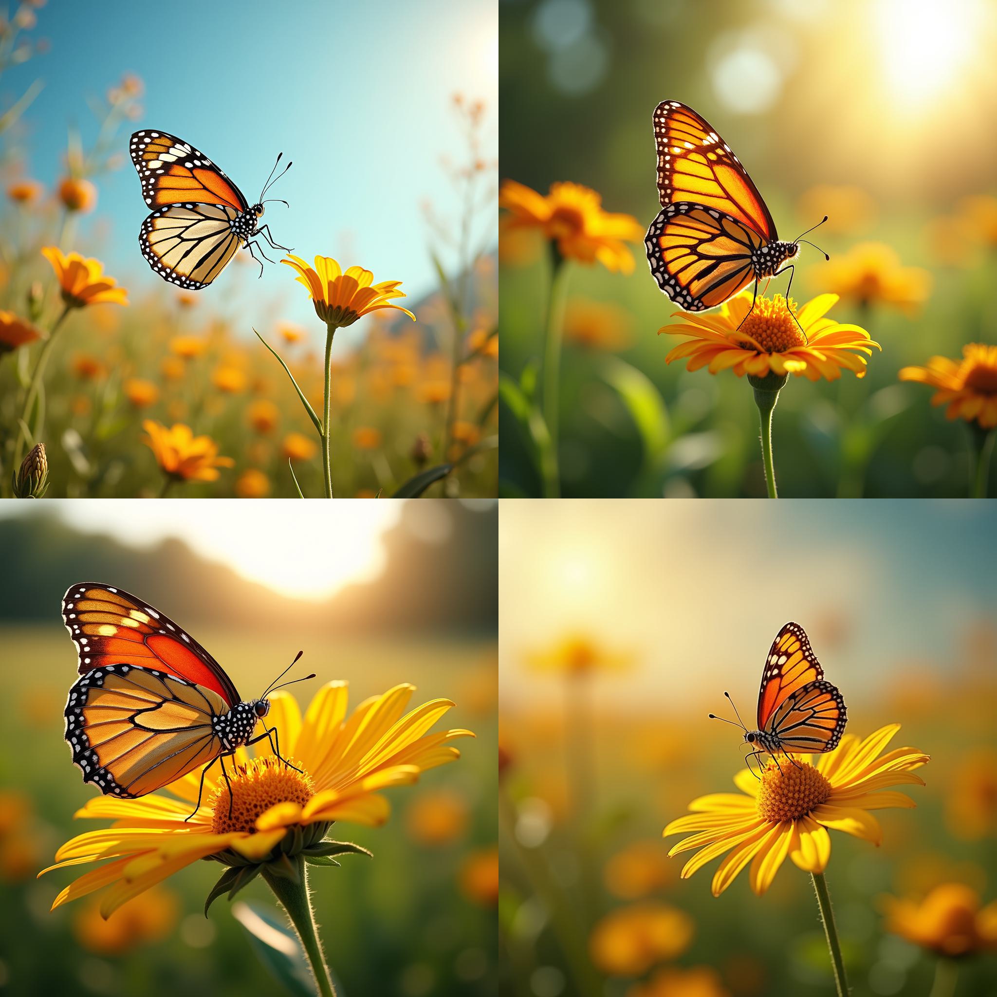 A butterfly on a sunny day