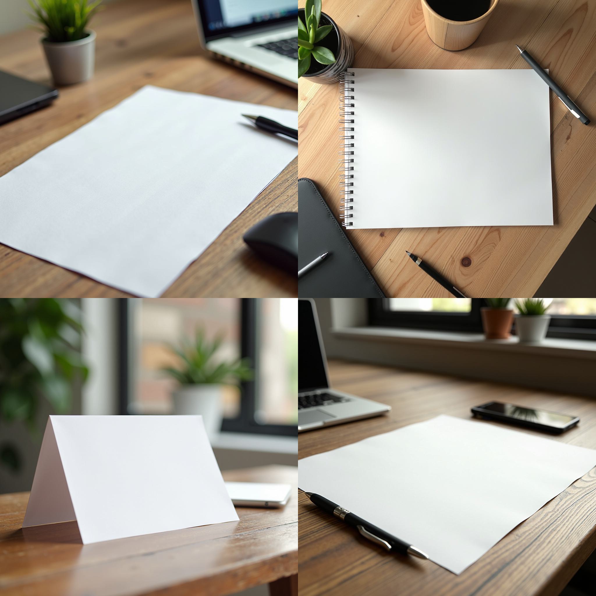 A piece of paper on a desk