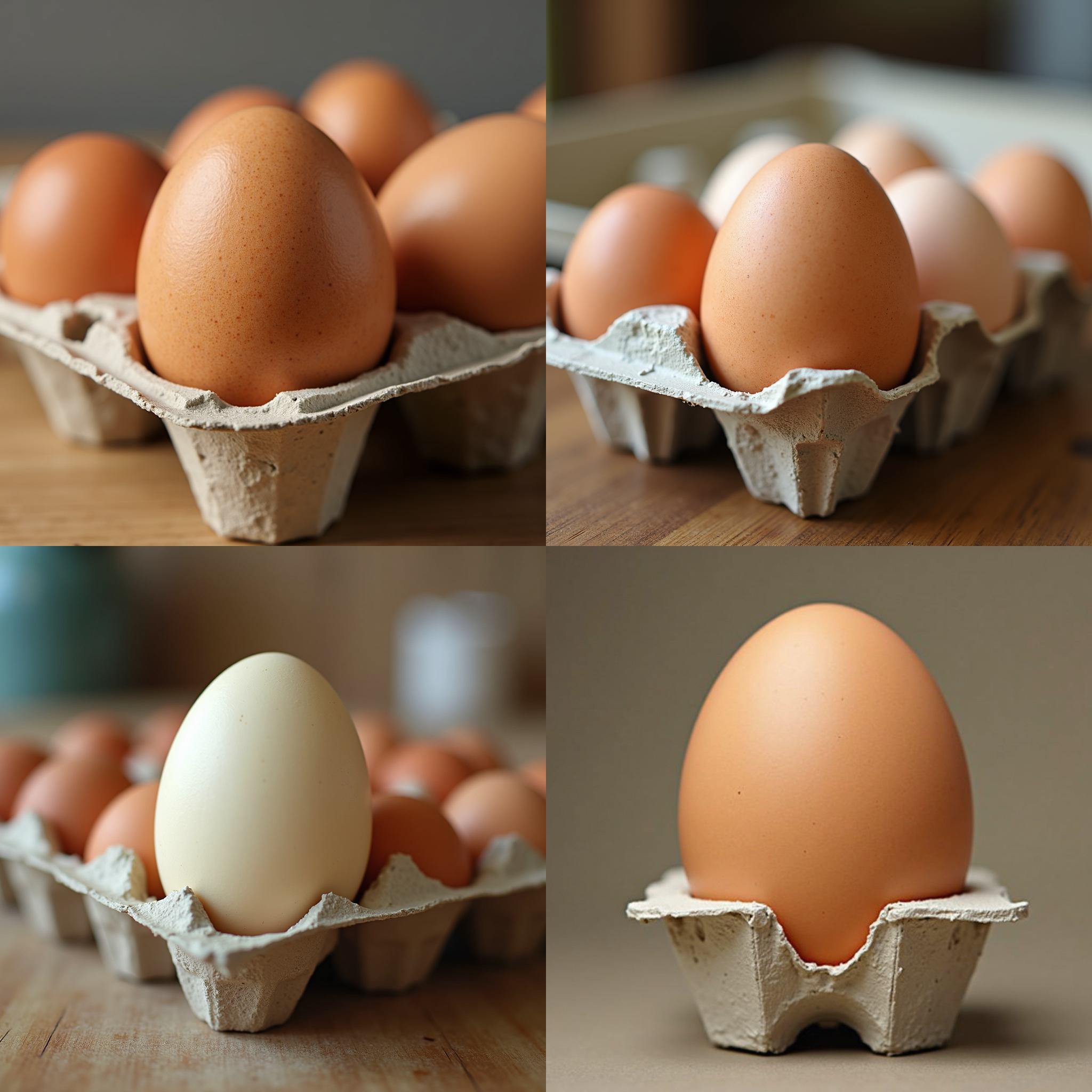 An egg in a carton