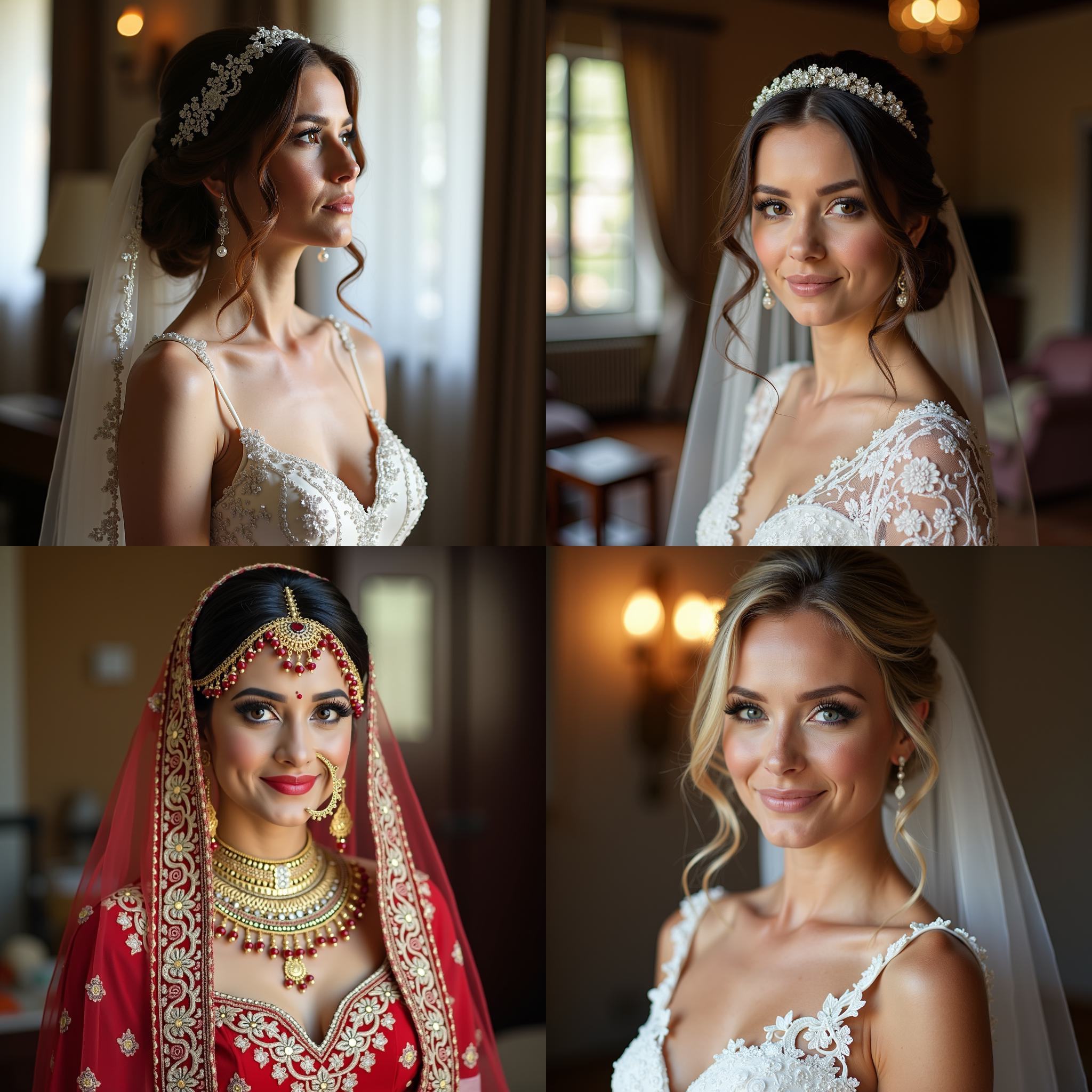 A bride during the wedding