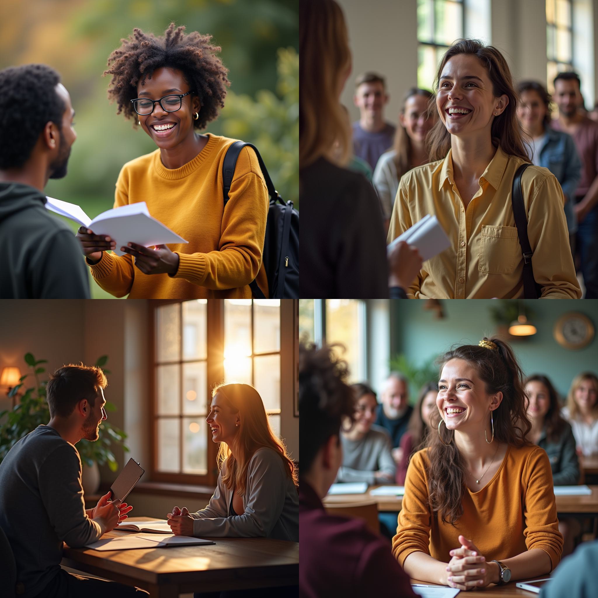 A person receiving good news