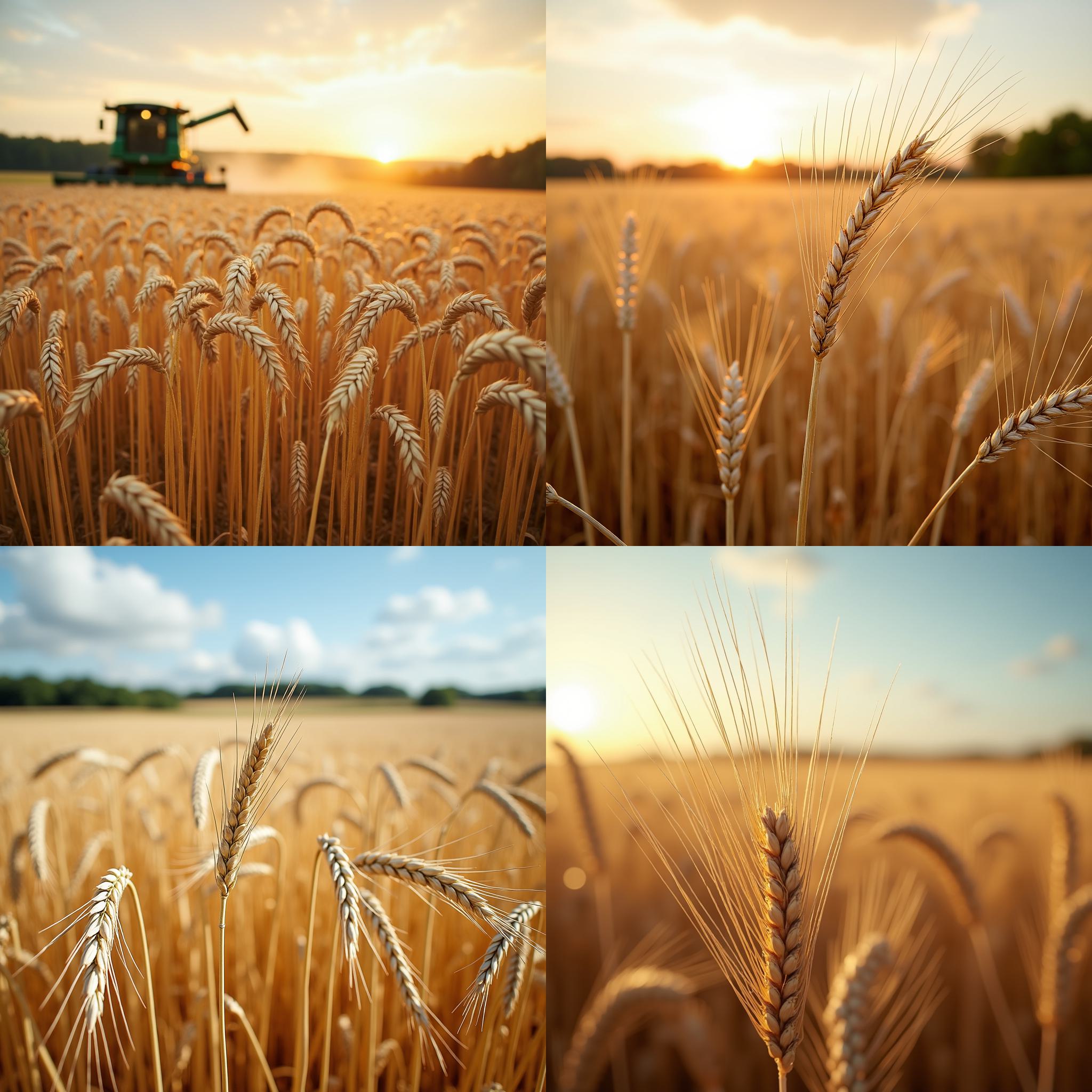 A wheat field during harvest