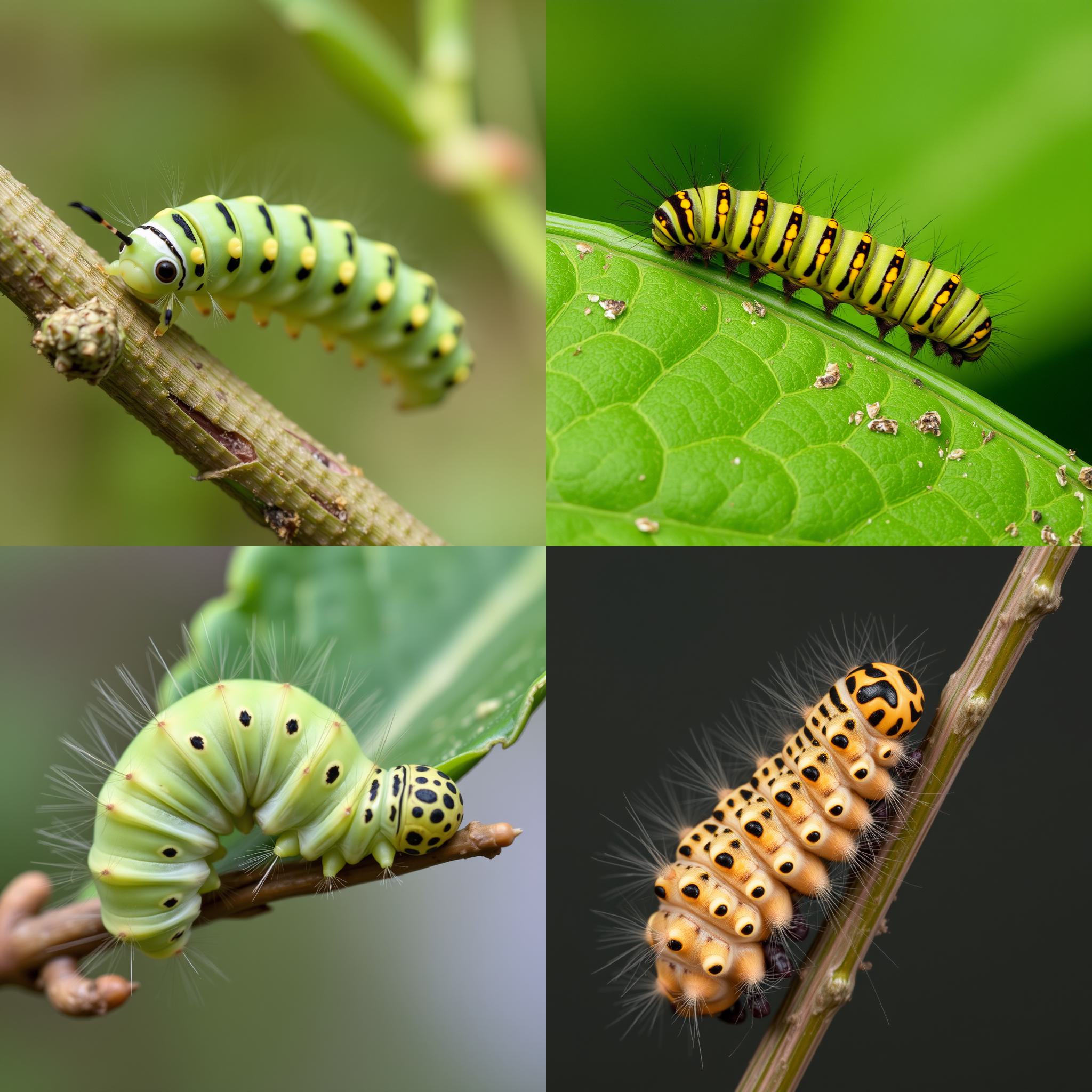 A caterpillar during metamorphosis