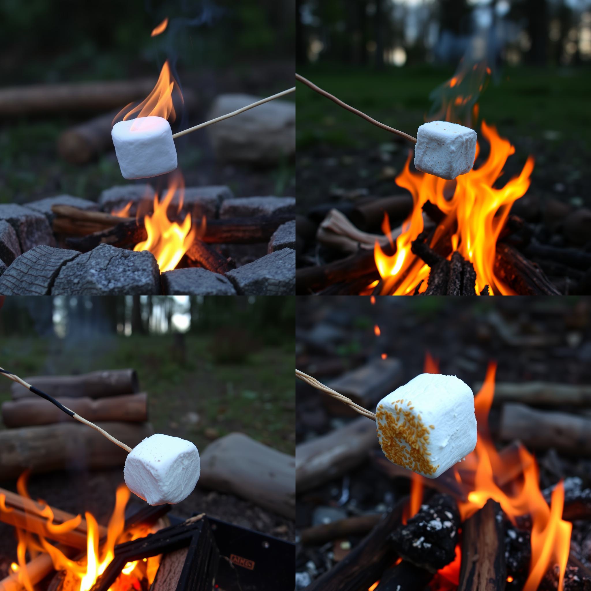 Marshmallow over a bonfire