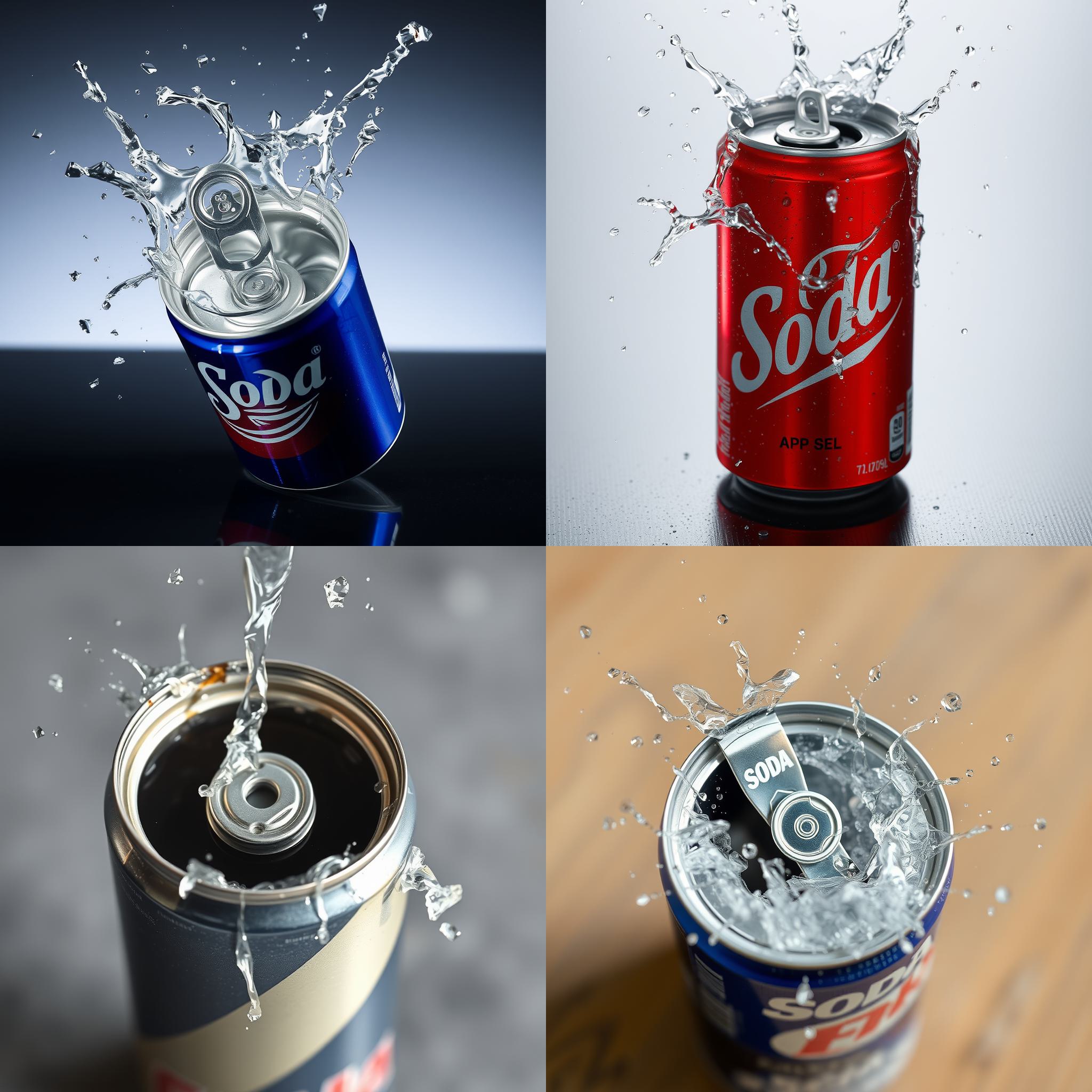 A soda can opened after violently shaken