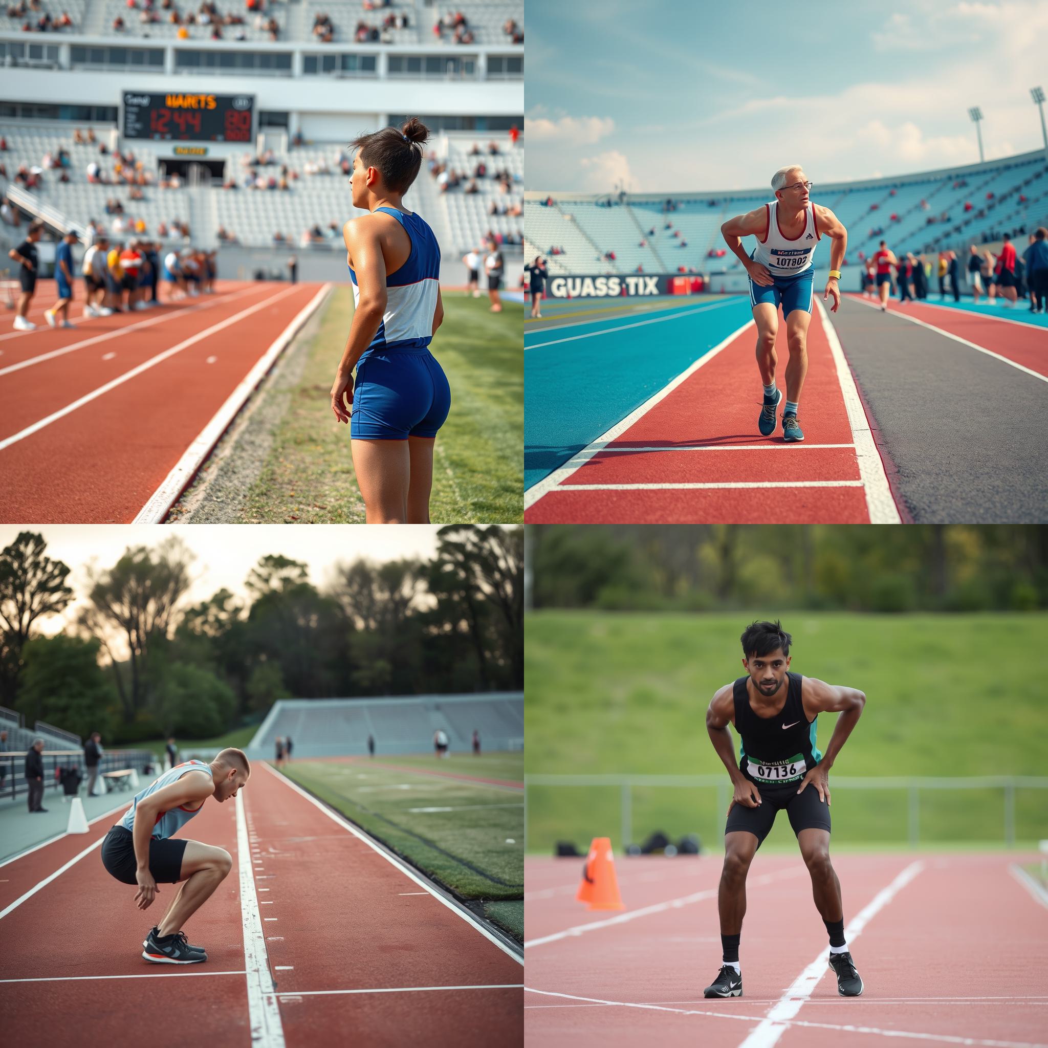 A track athlete waiting for the starting gun