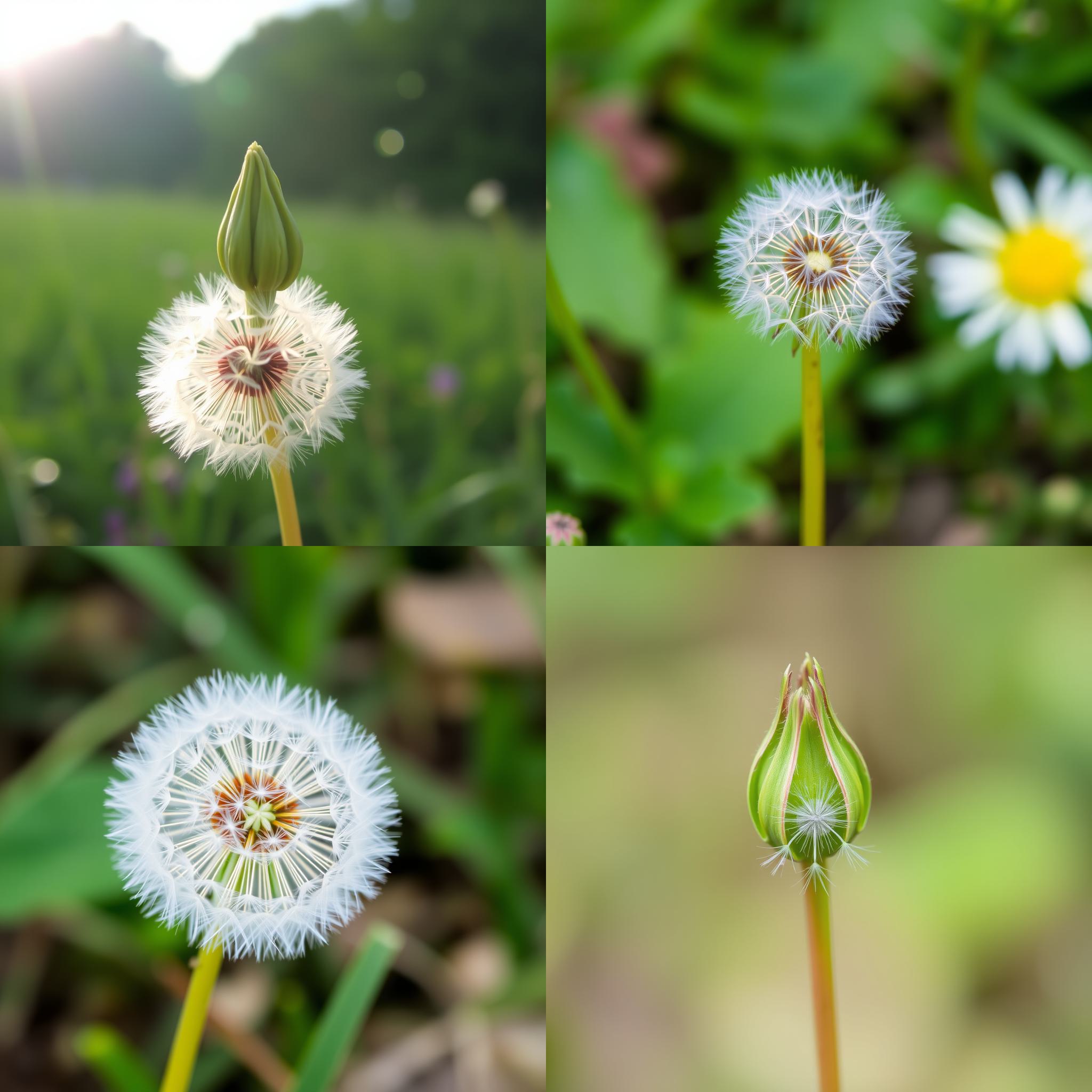 A budding dandelion