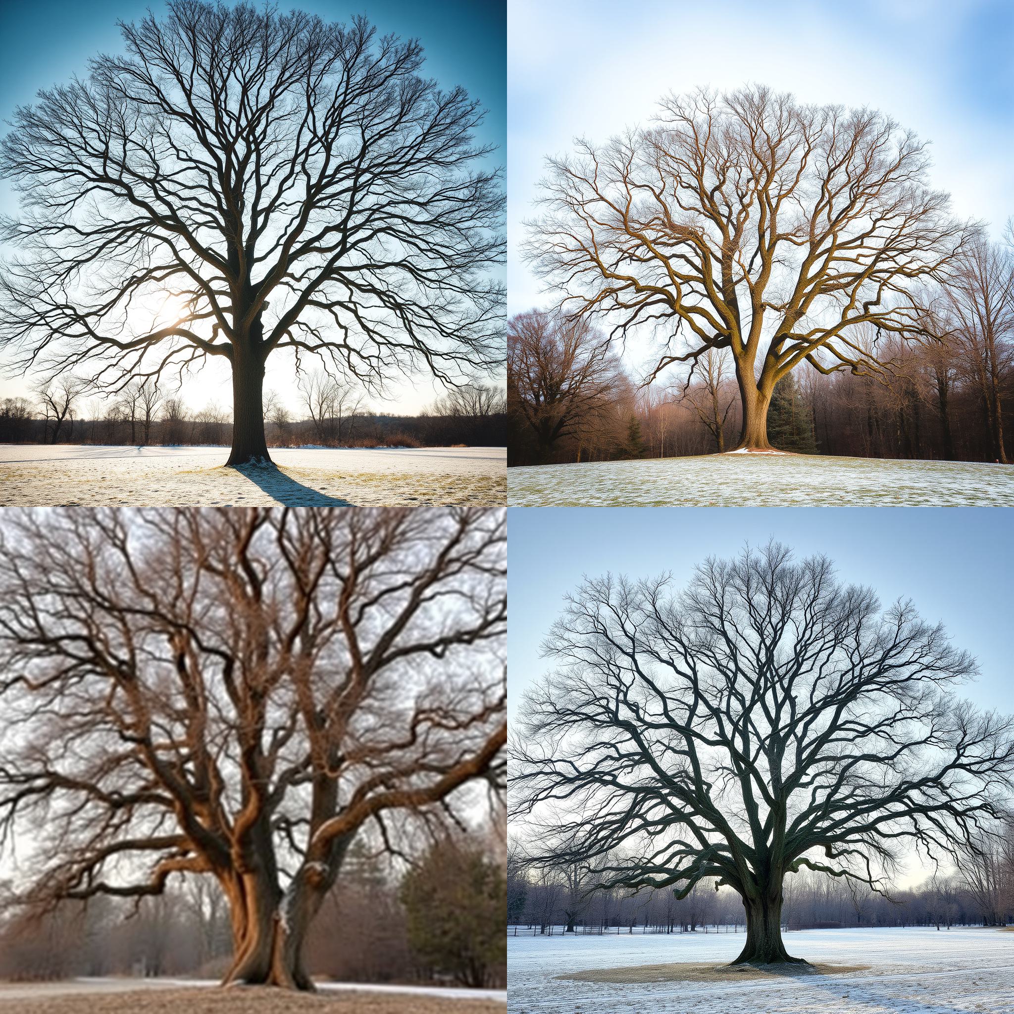 An oak tree in winter