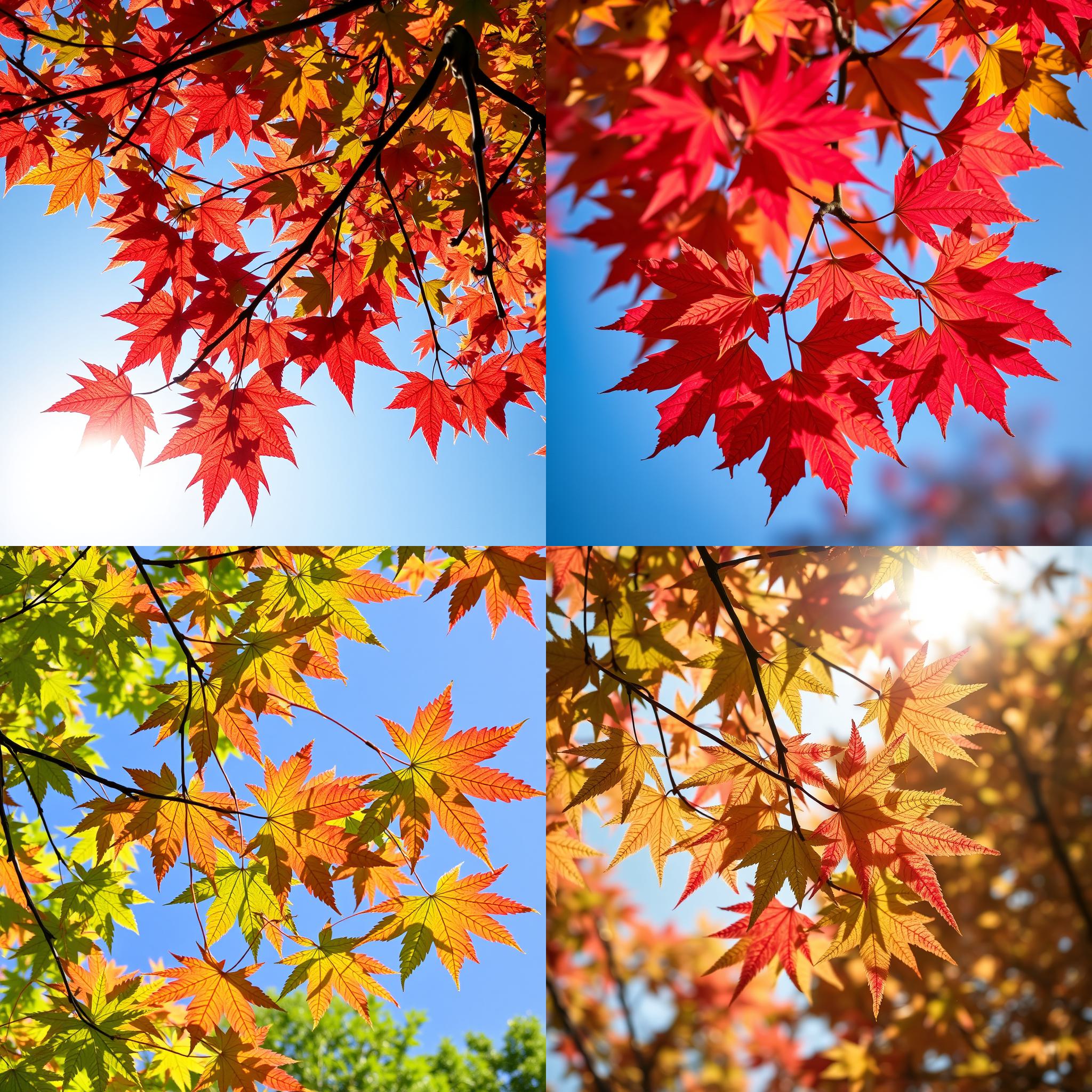 Maple leaves during summer