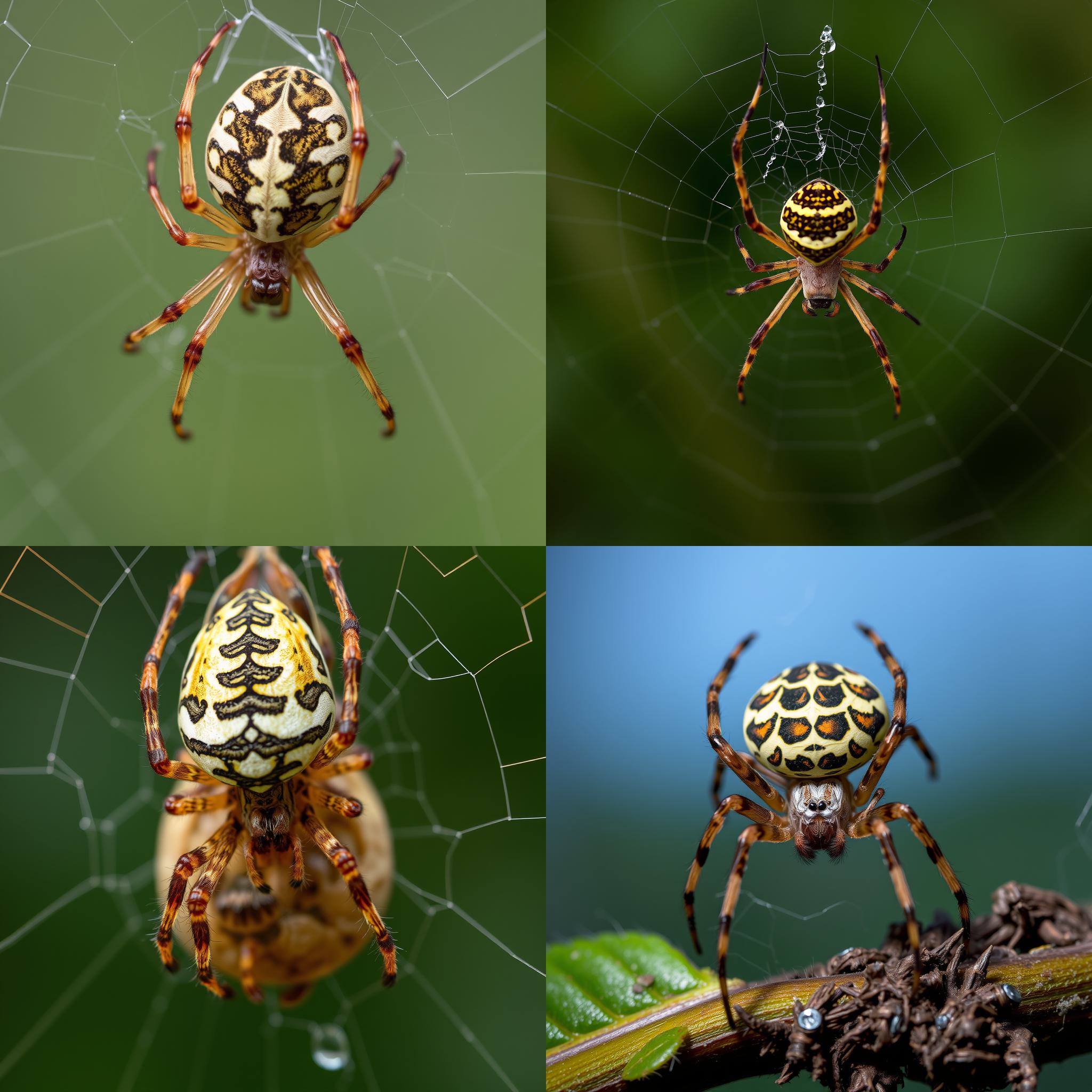 A spider setting up its residence