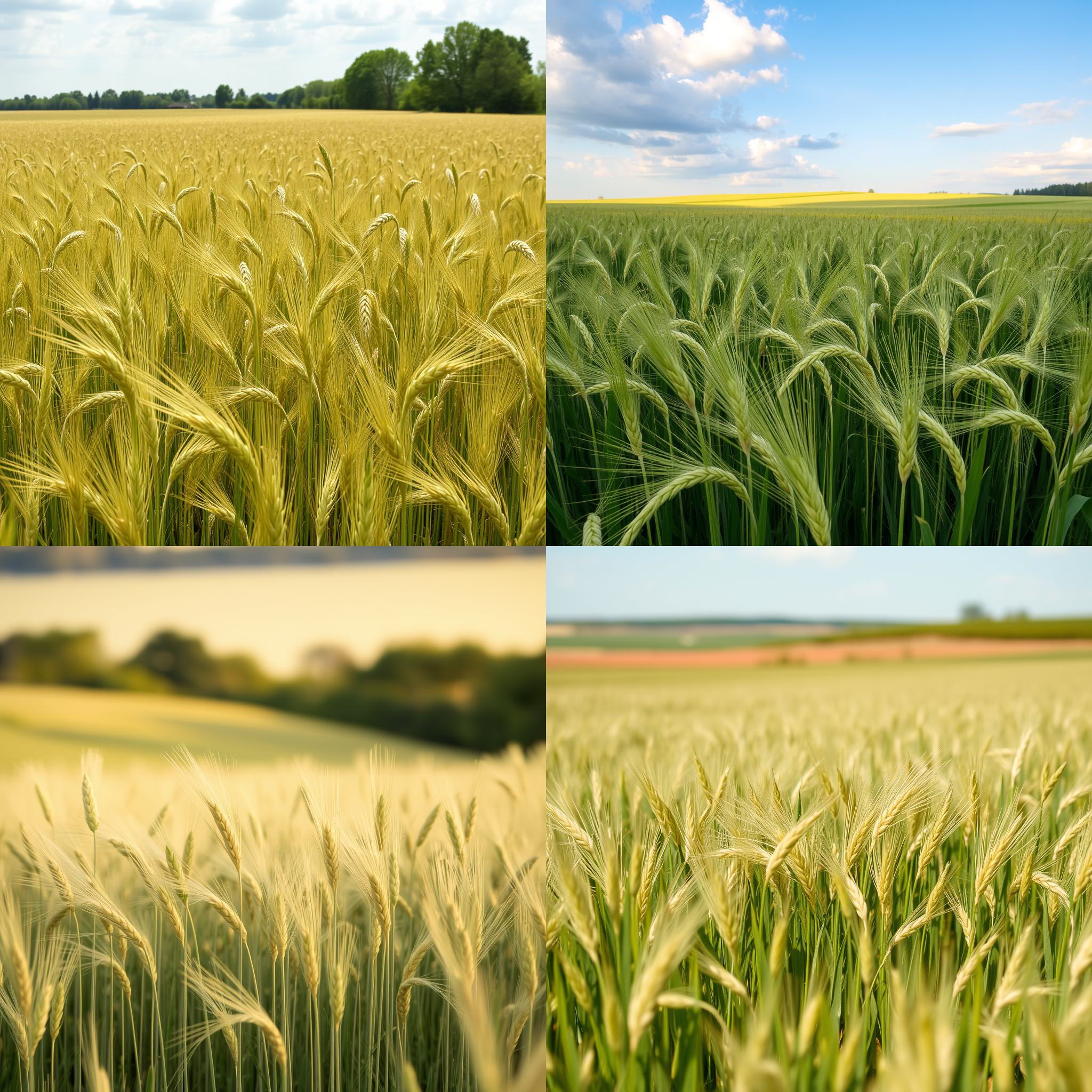 A wheat field in the spring