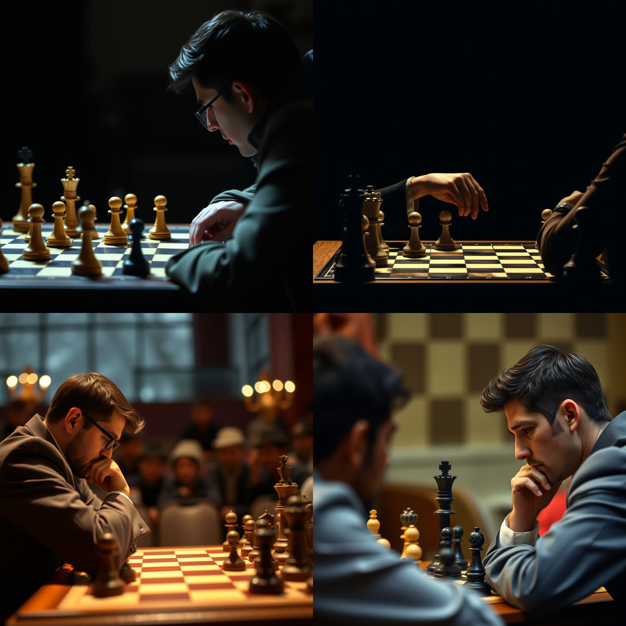 A chess player during the opponent's turn