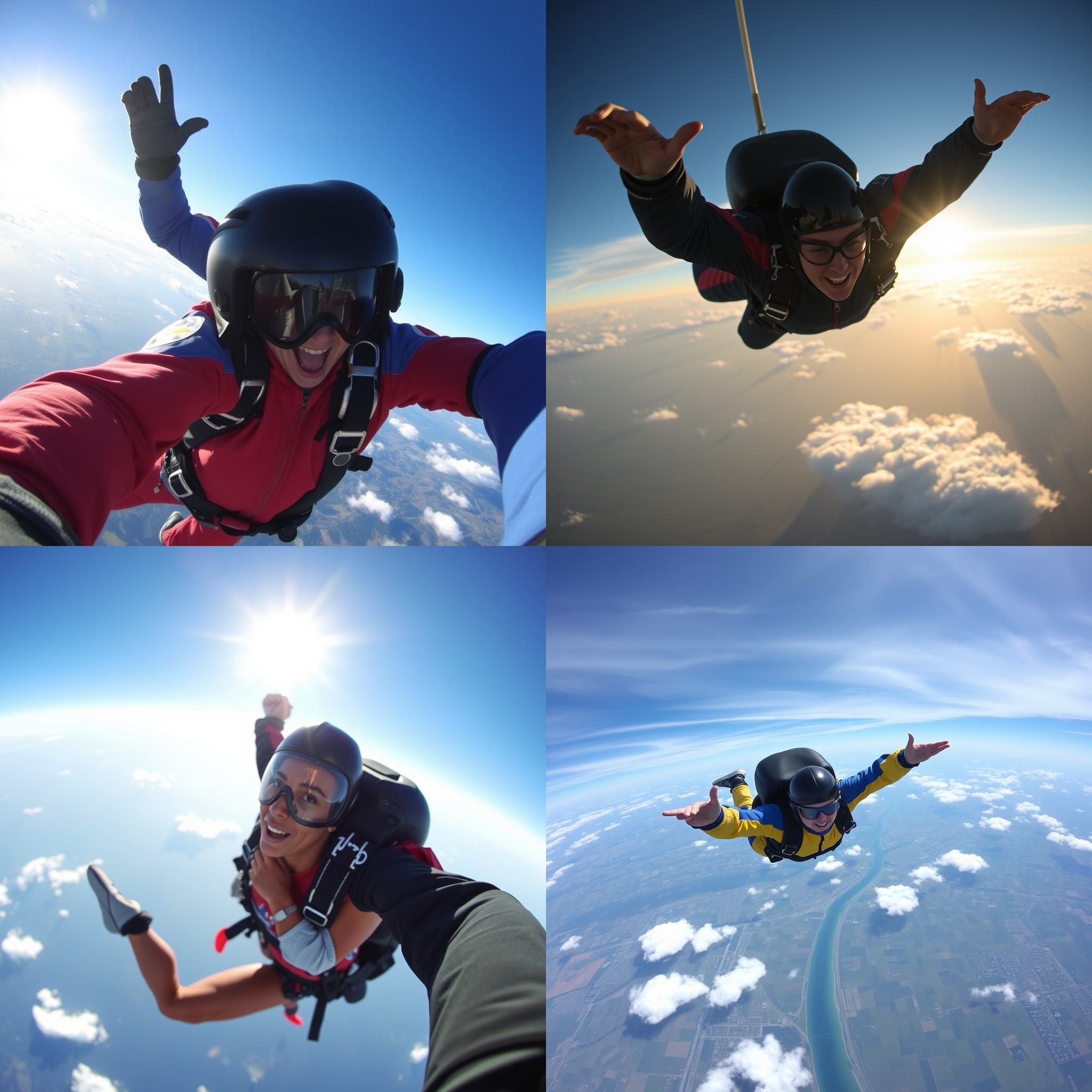 A skydiver ready to jump