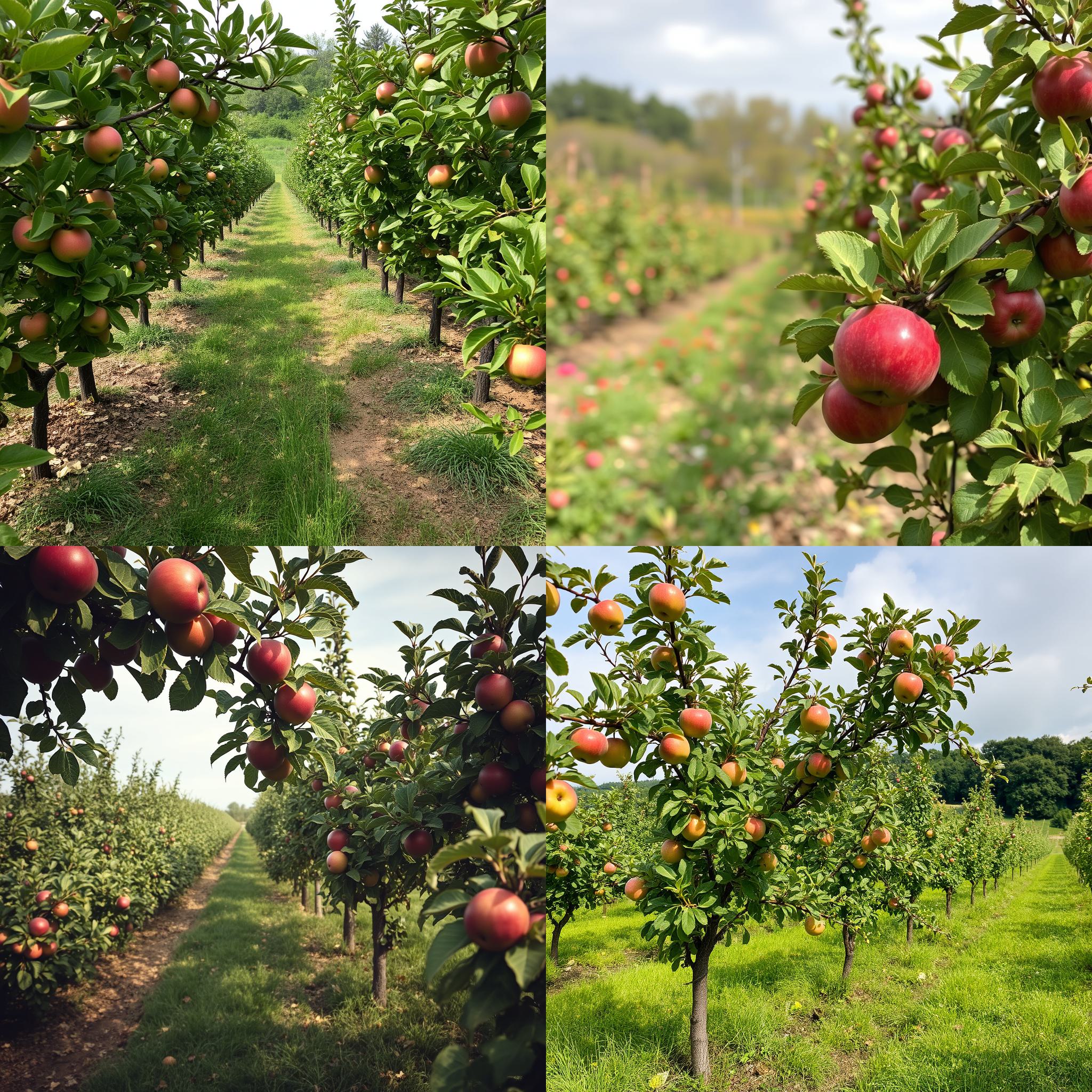 An apple orchard after harvesting is over