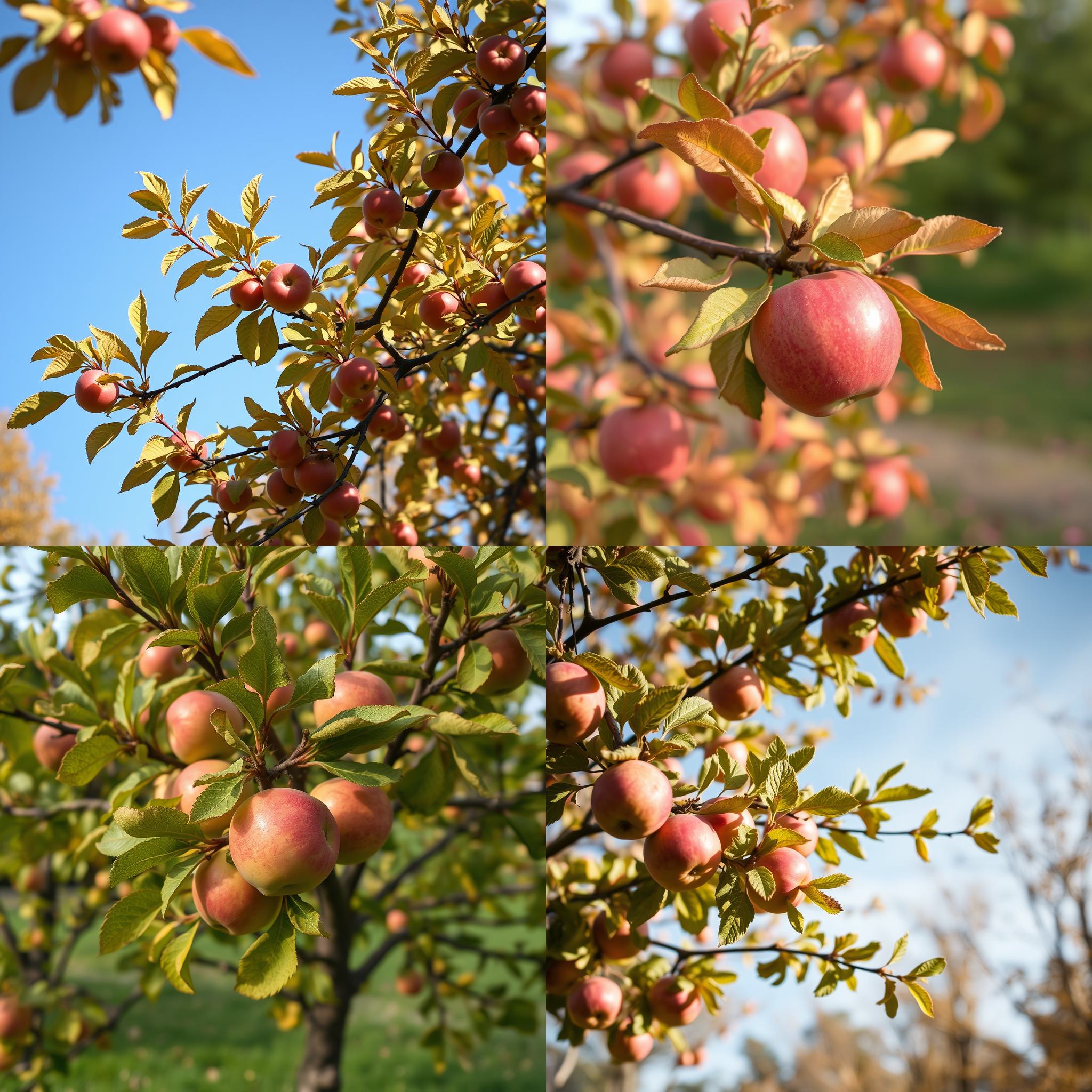 An apple tree in autumn