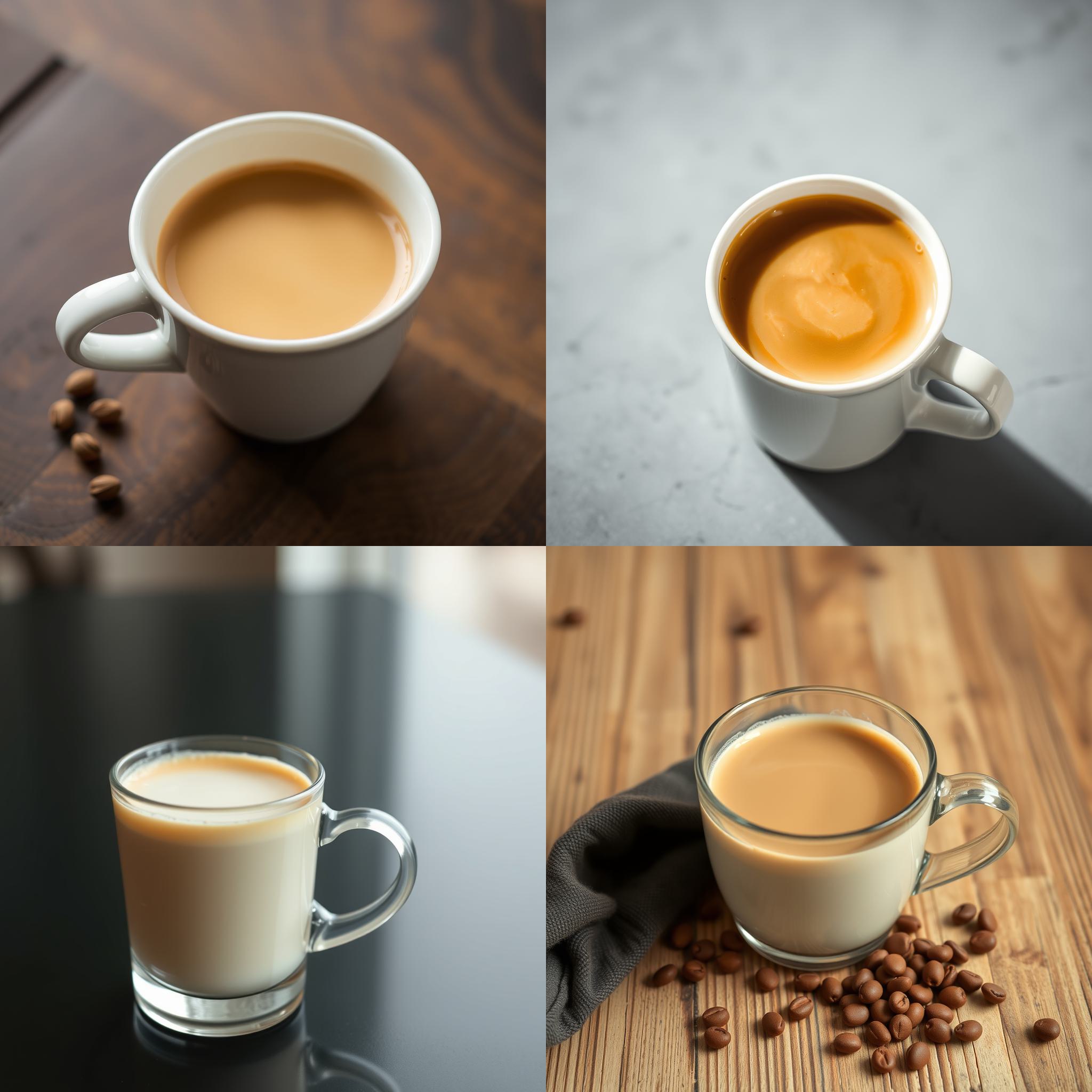 A cup of milk coffee