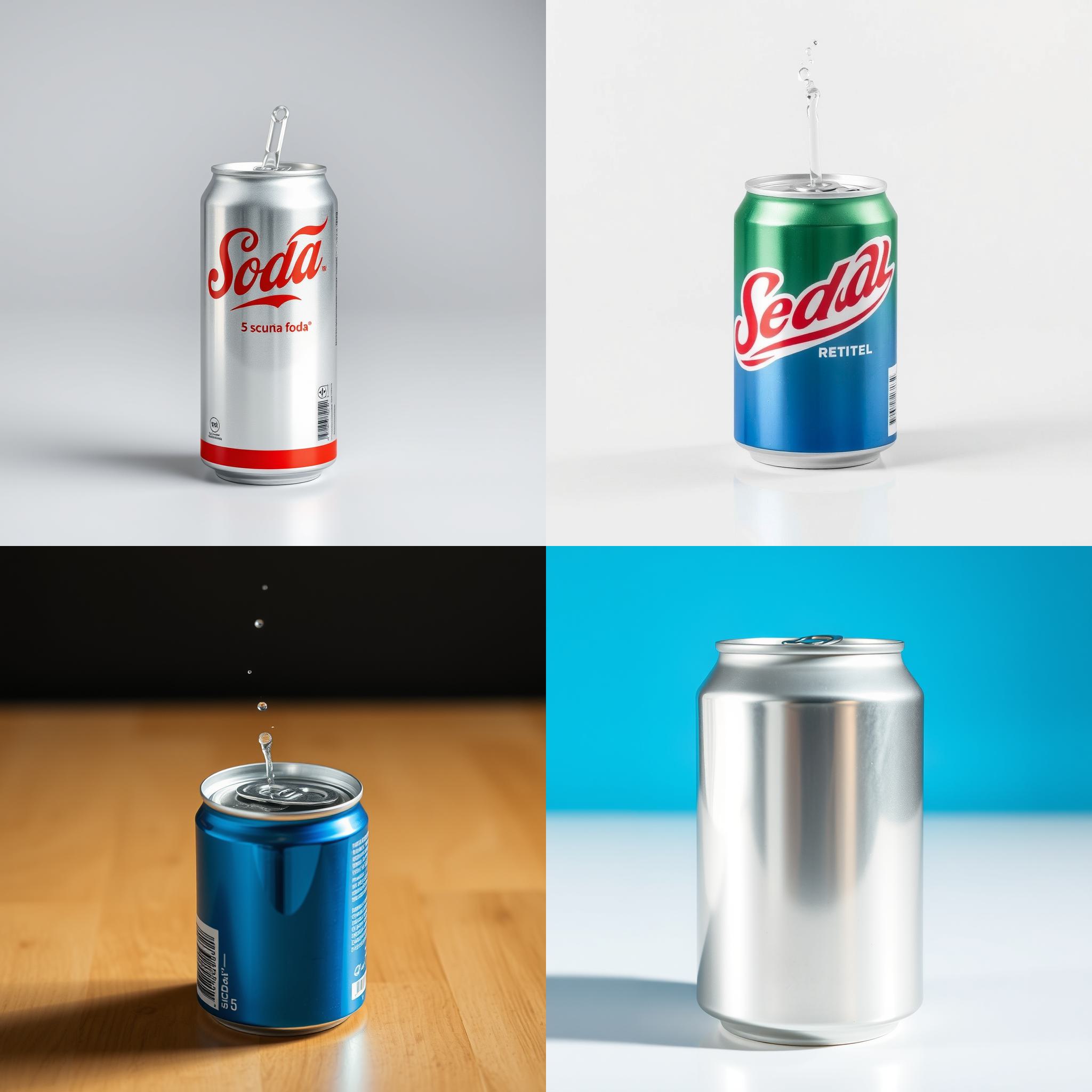 A soda can opened slowly