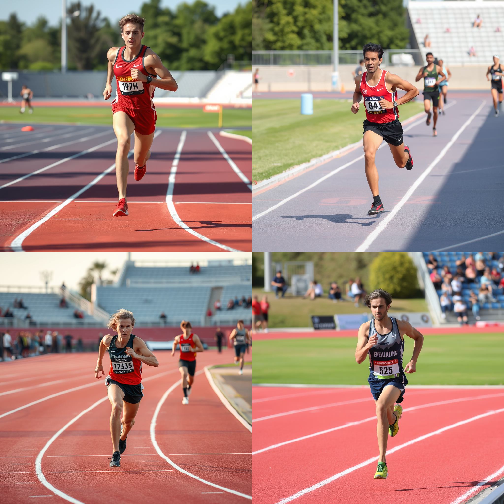 A track athlete competing in a race