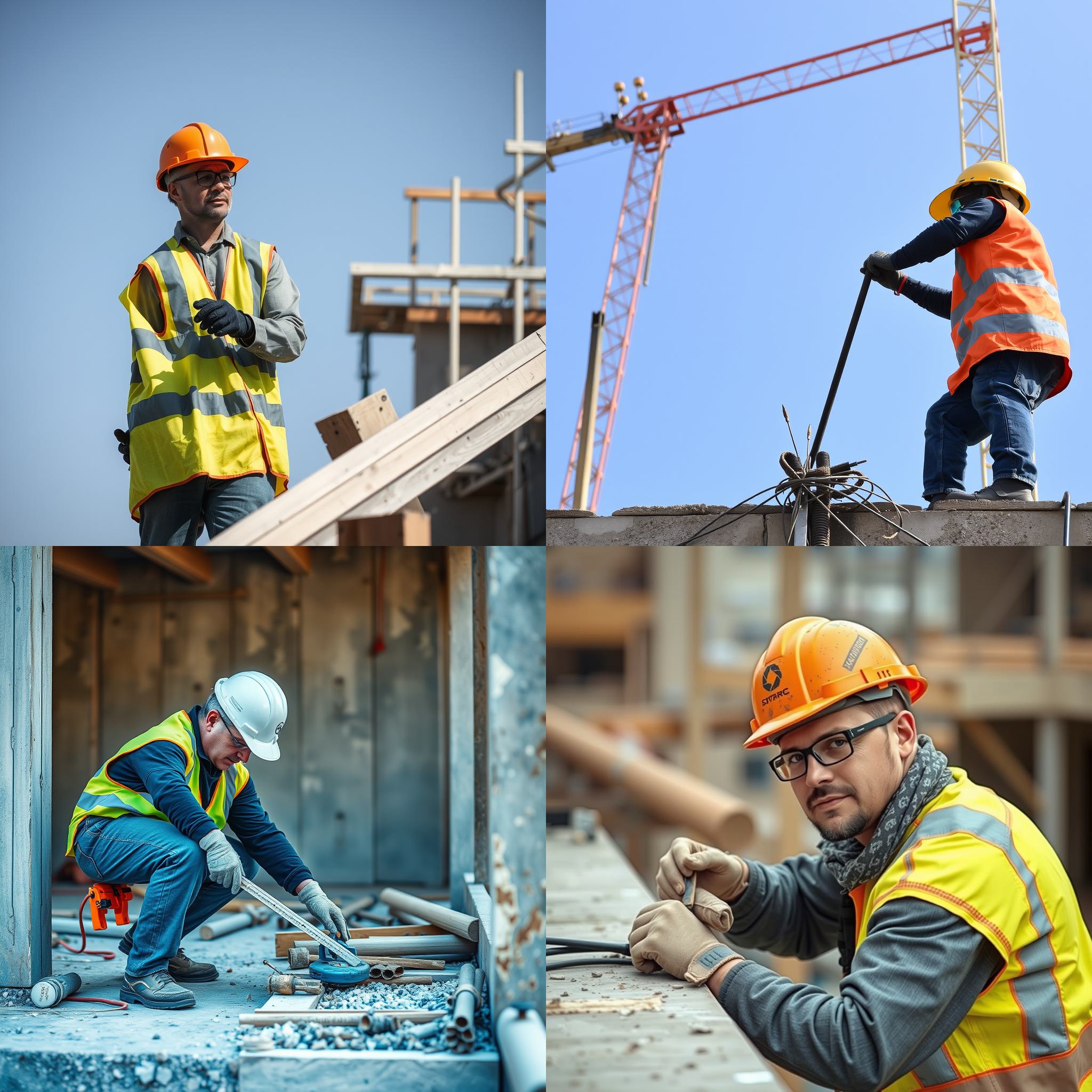 A construction worker work