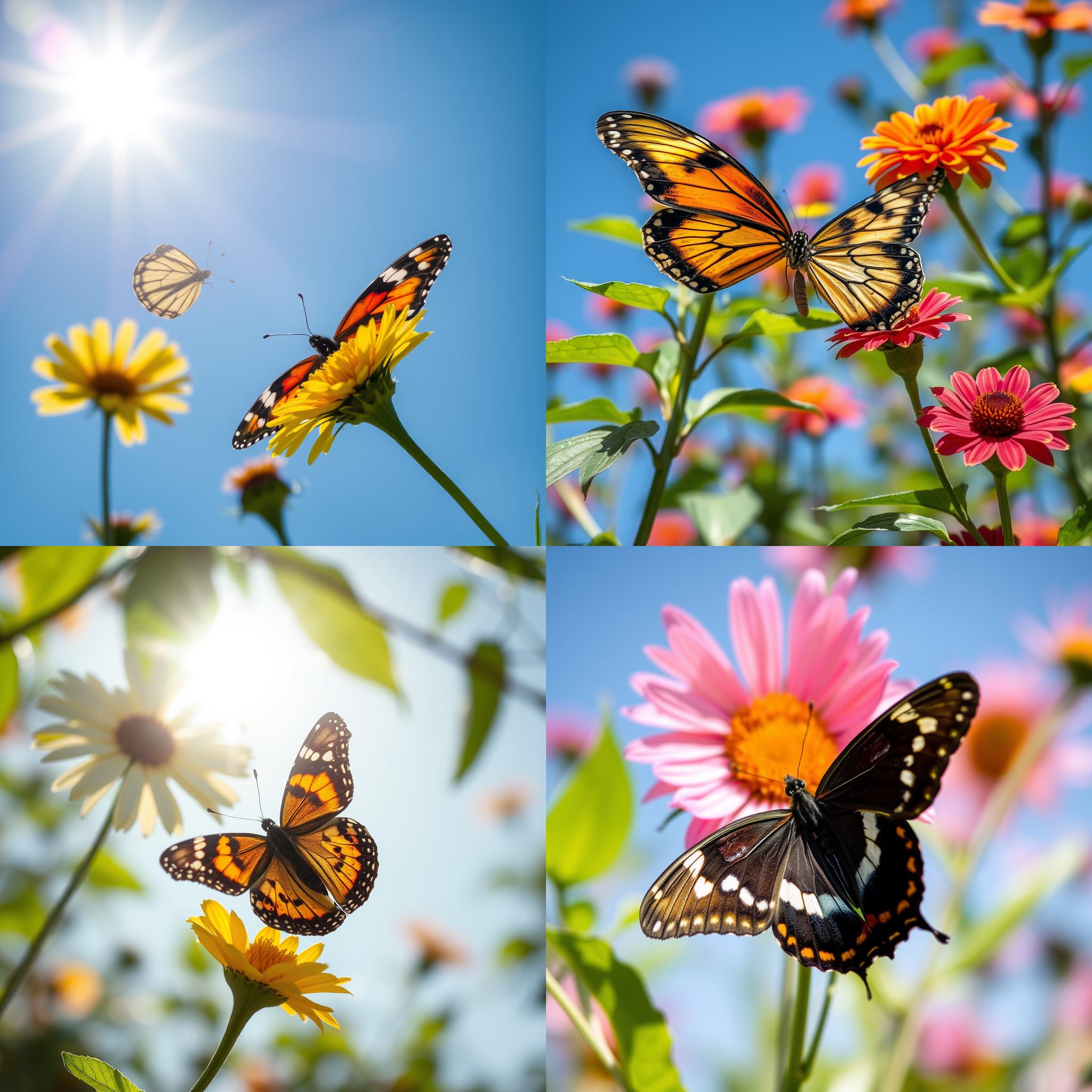 A butterfly on a sunny day