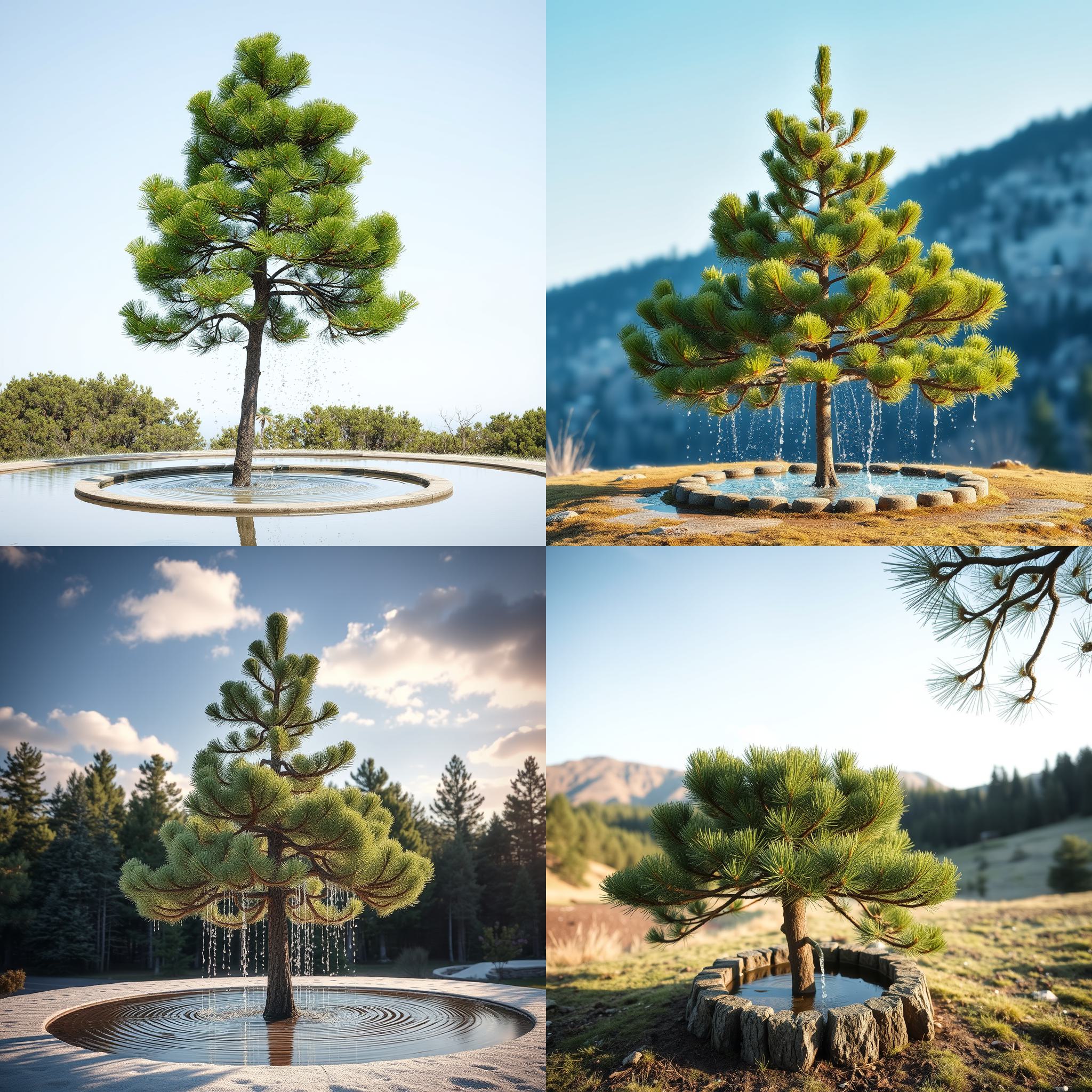 A pine tree well-watered