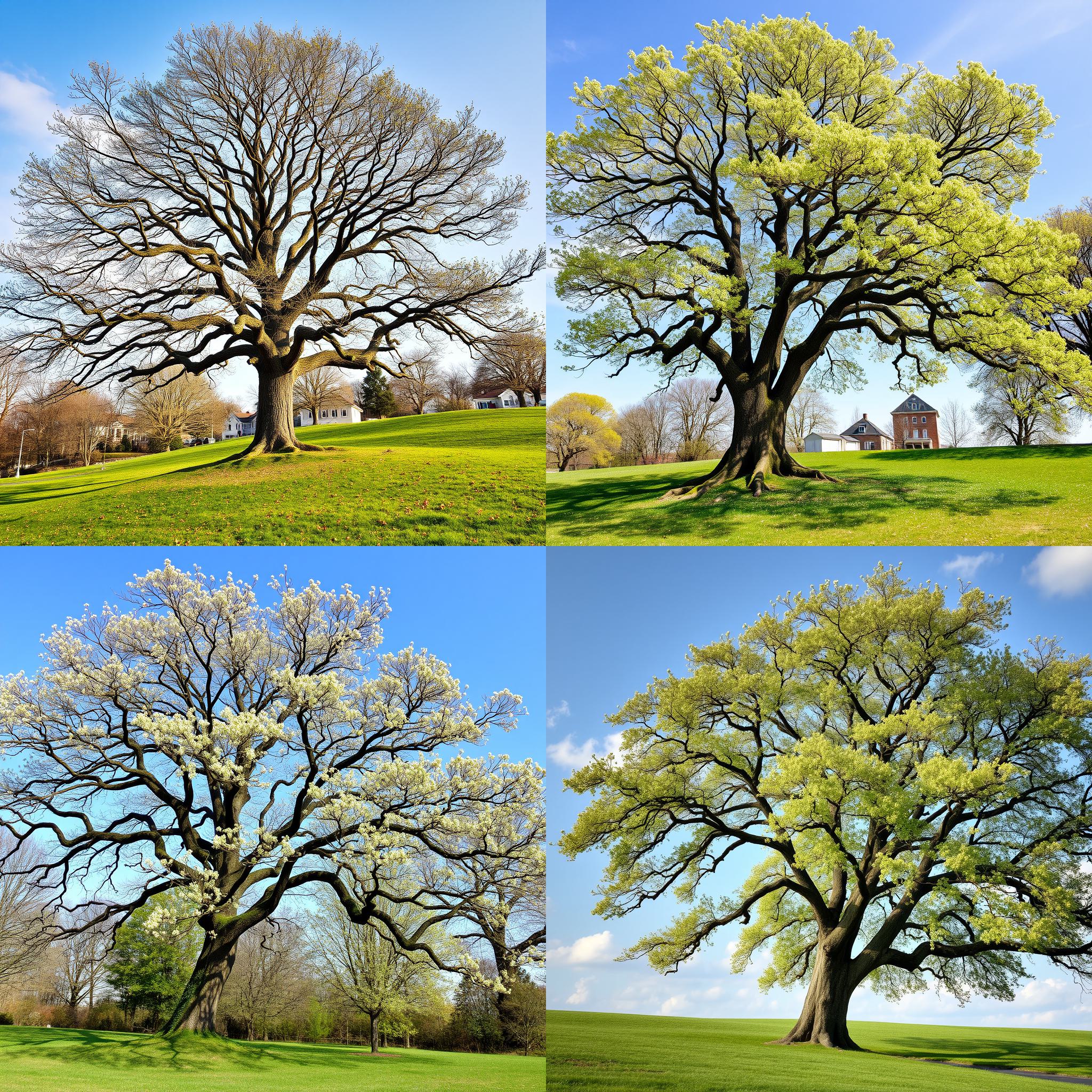 An oak tree in spring