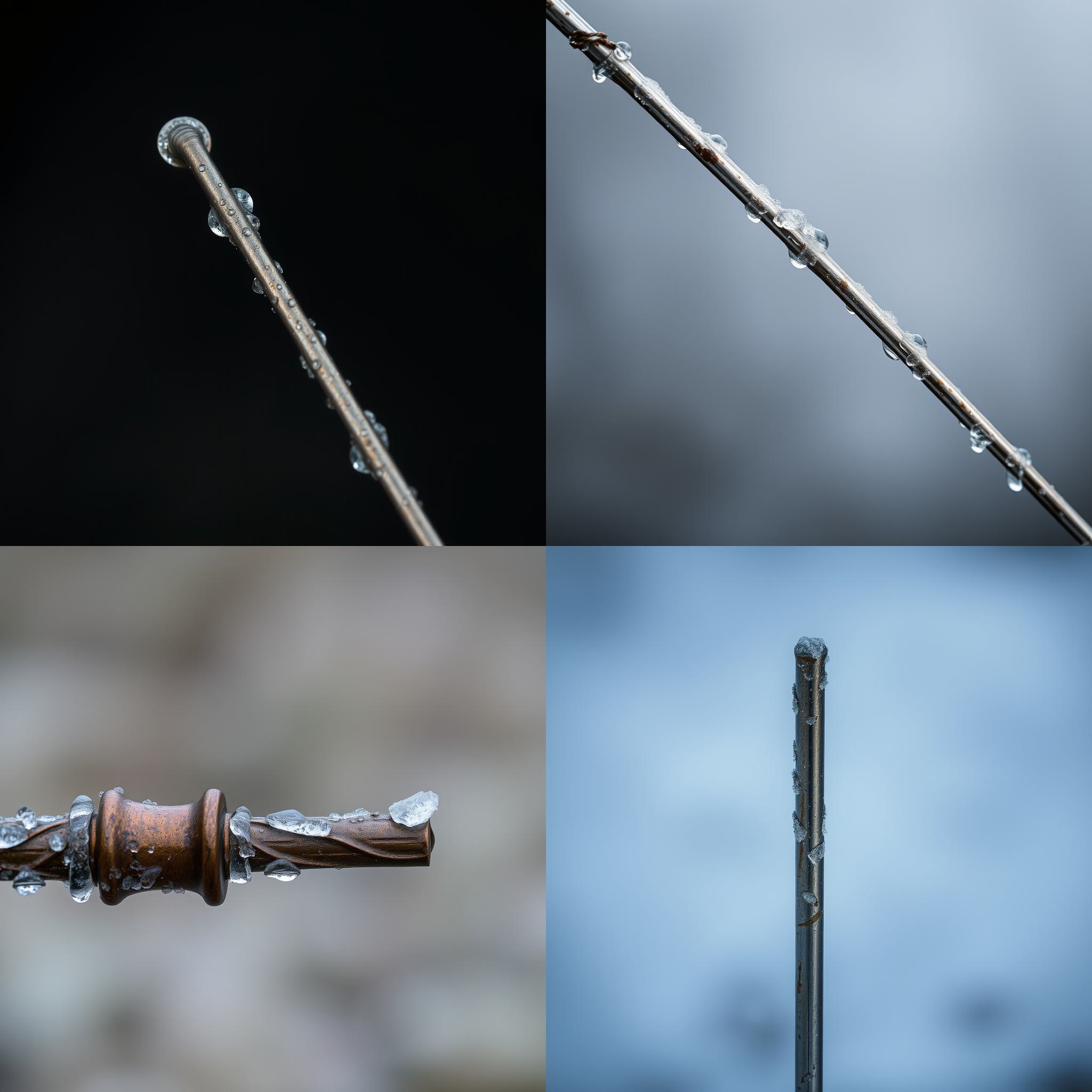 A cold metal rod