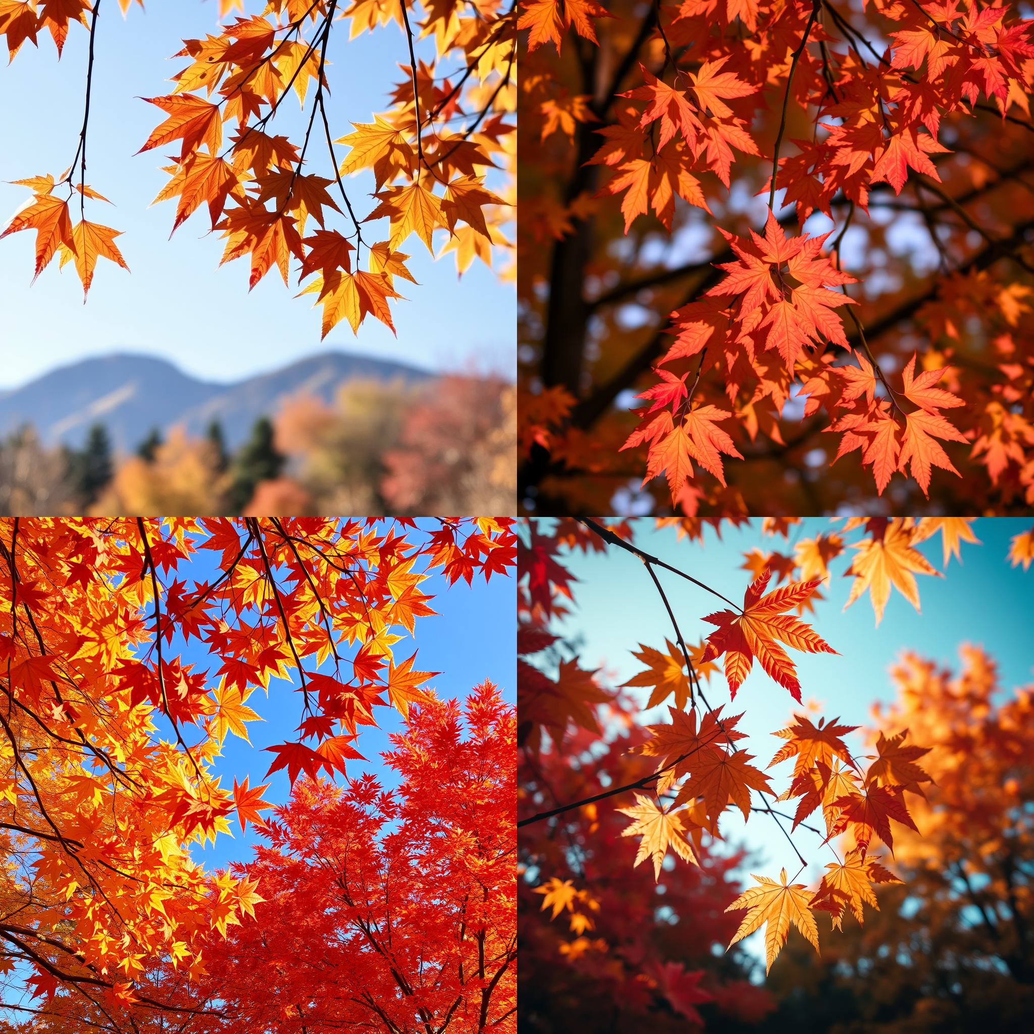 Maple leaves during autumn