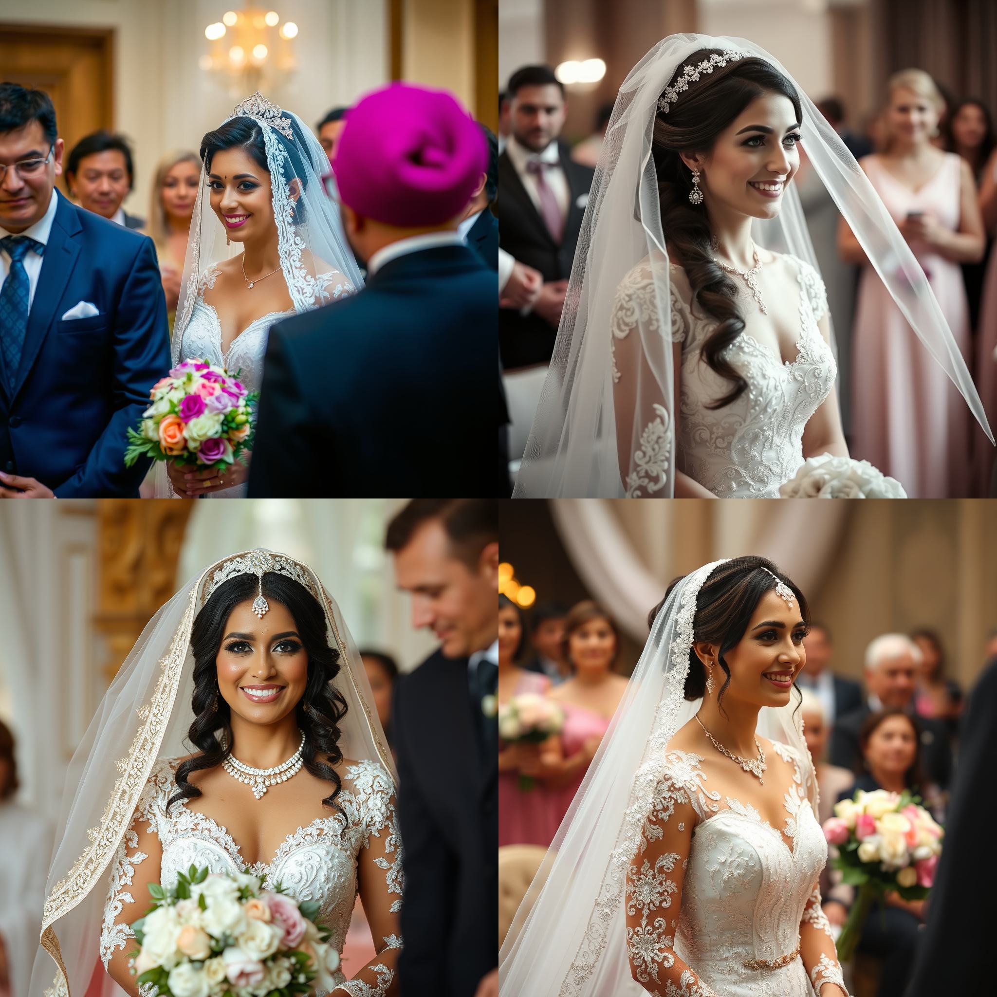 A bride during the wedding