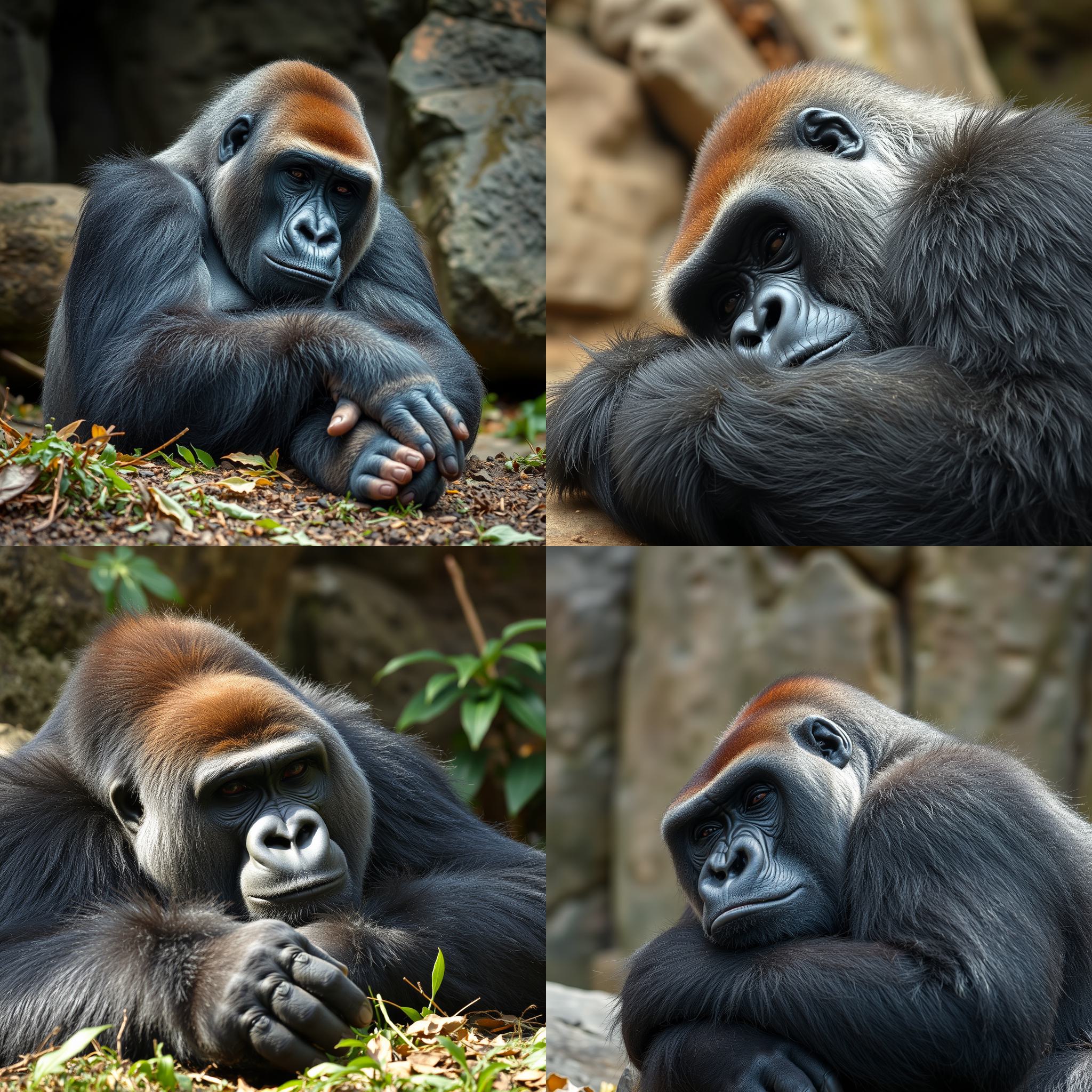 A resting gorilla