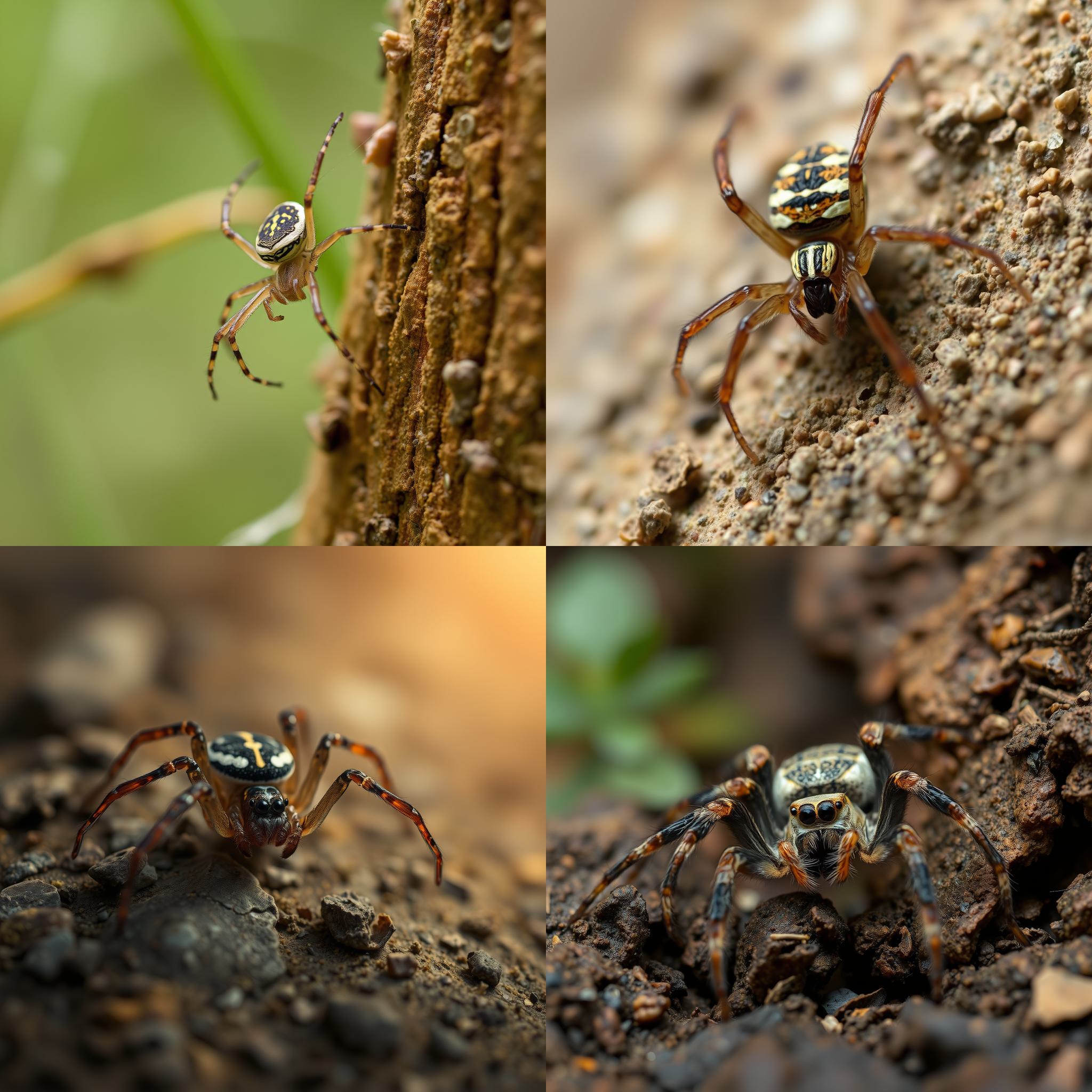 A spider exploring its surroundings