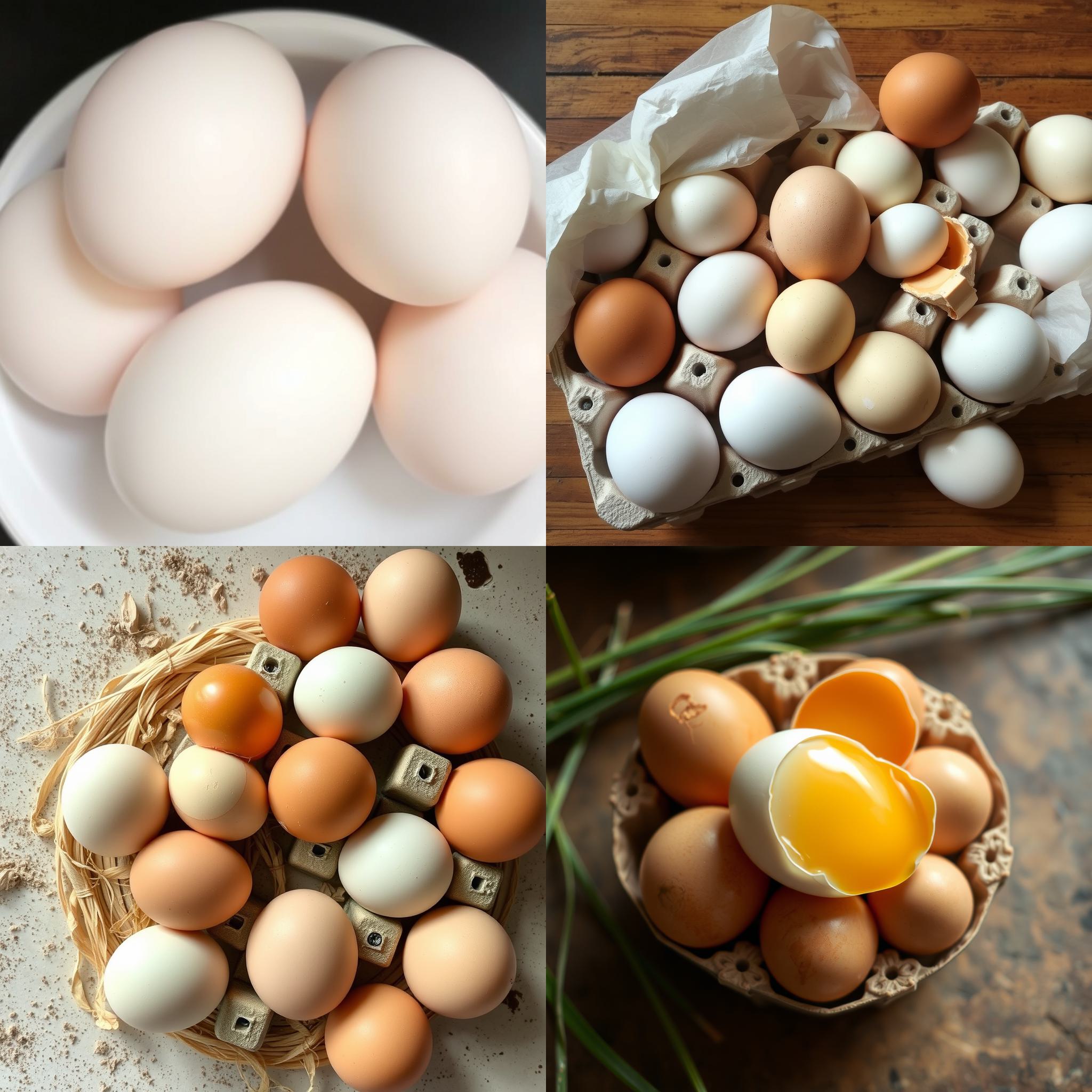 Freshly laid eggs