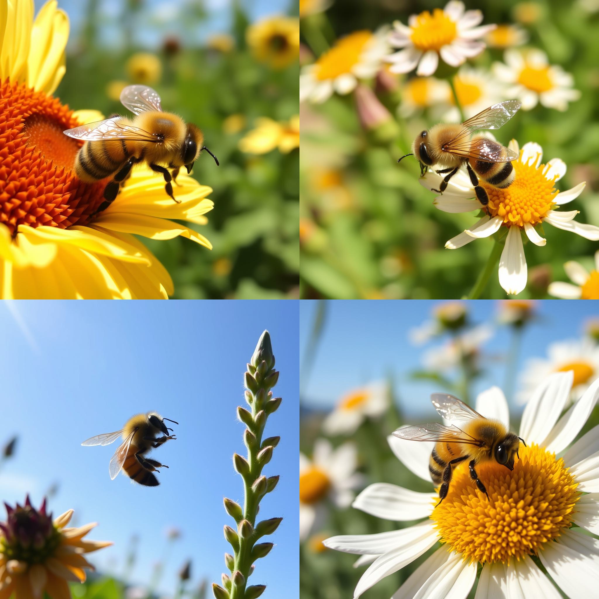 A bee on a sunny day