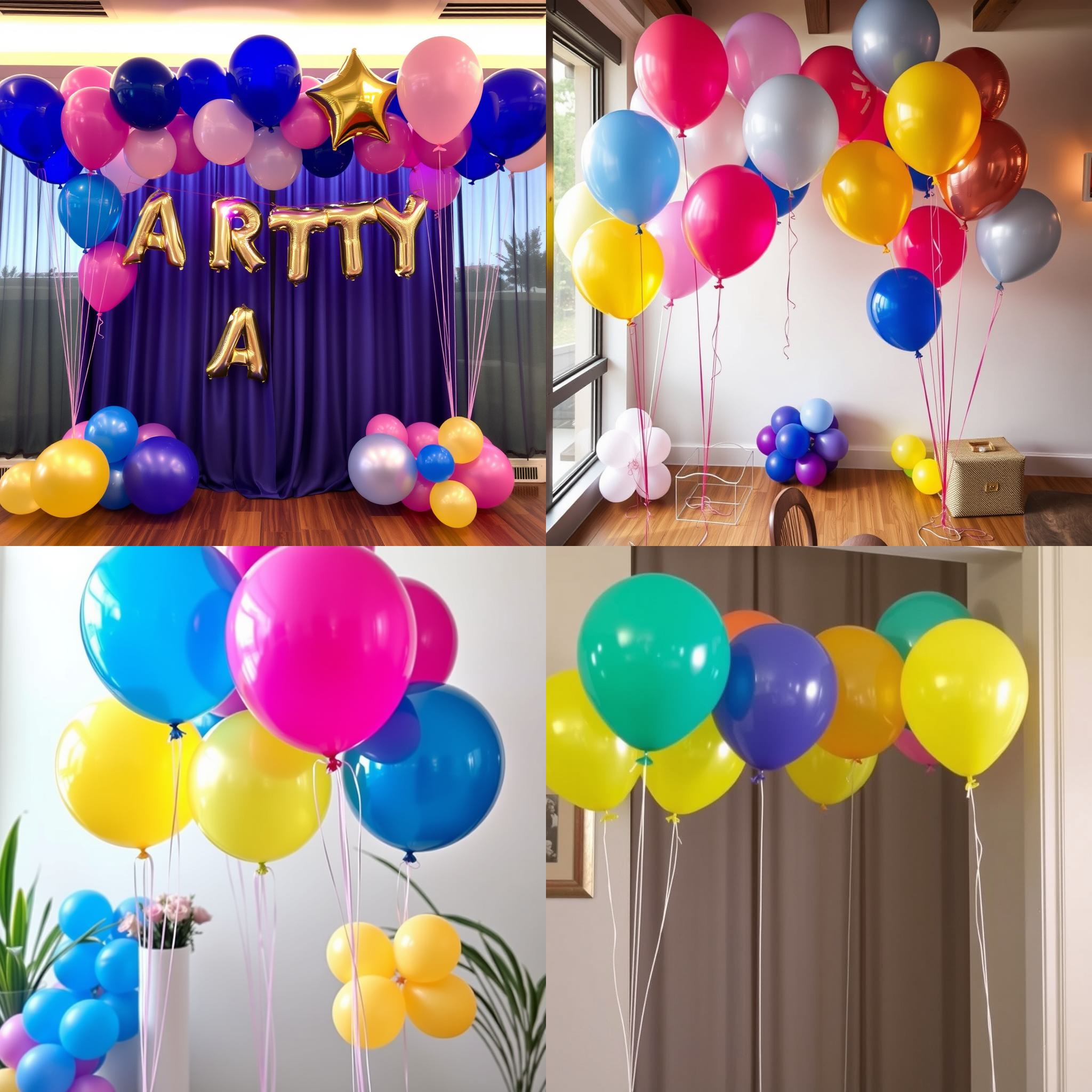 party balloons decorating a party