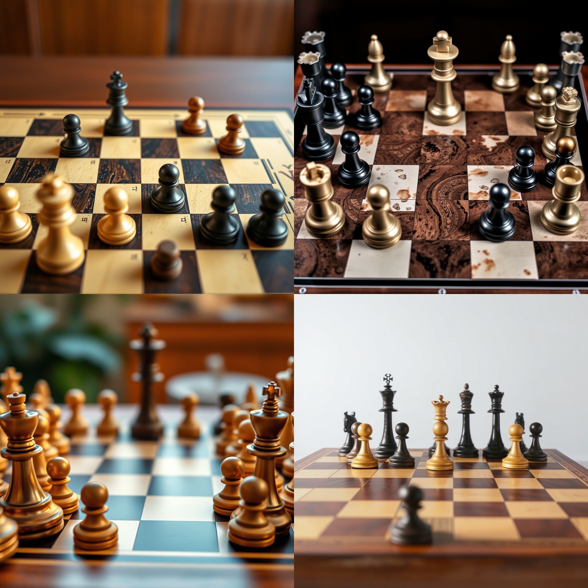 A chessboard at the beginning of a game