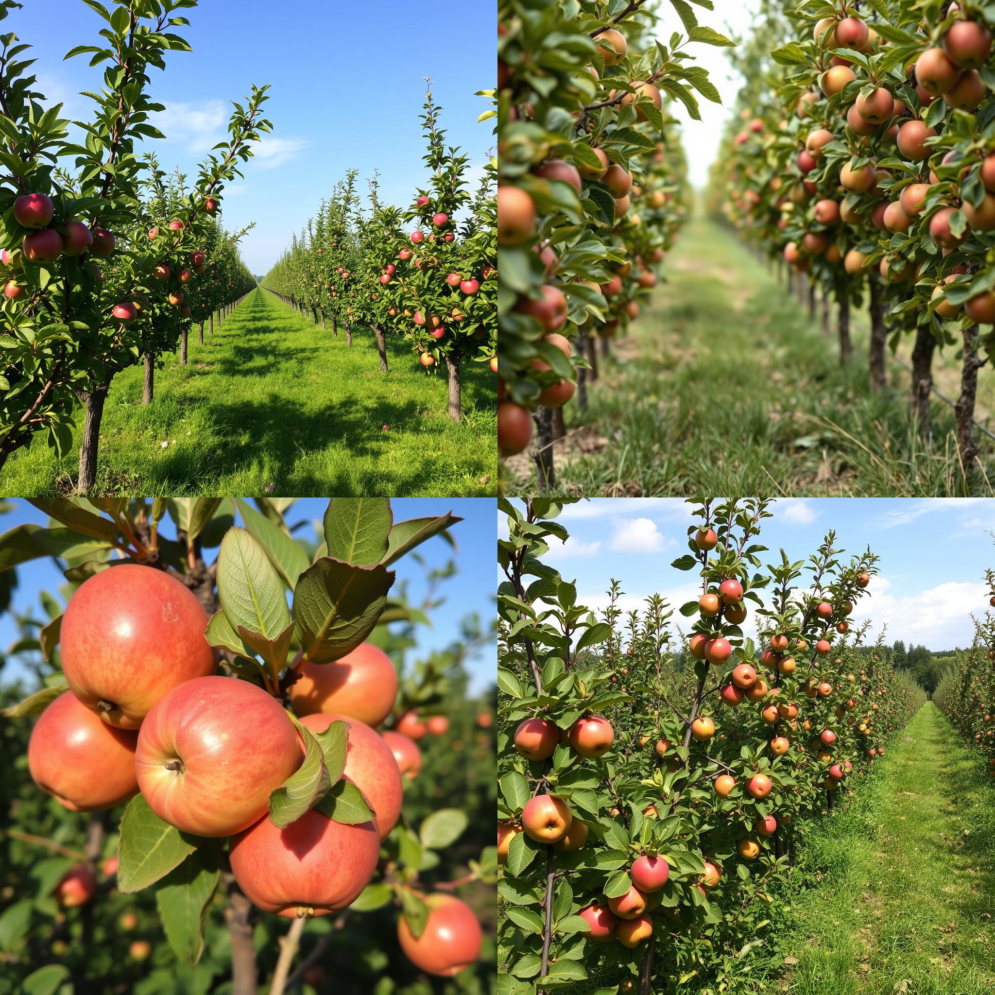 An apple orchard before harvesting