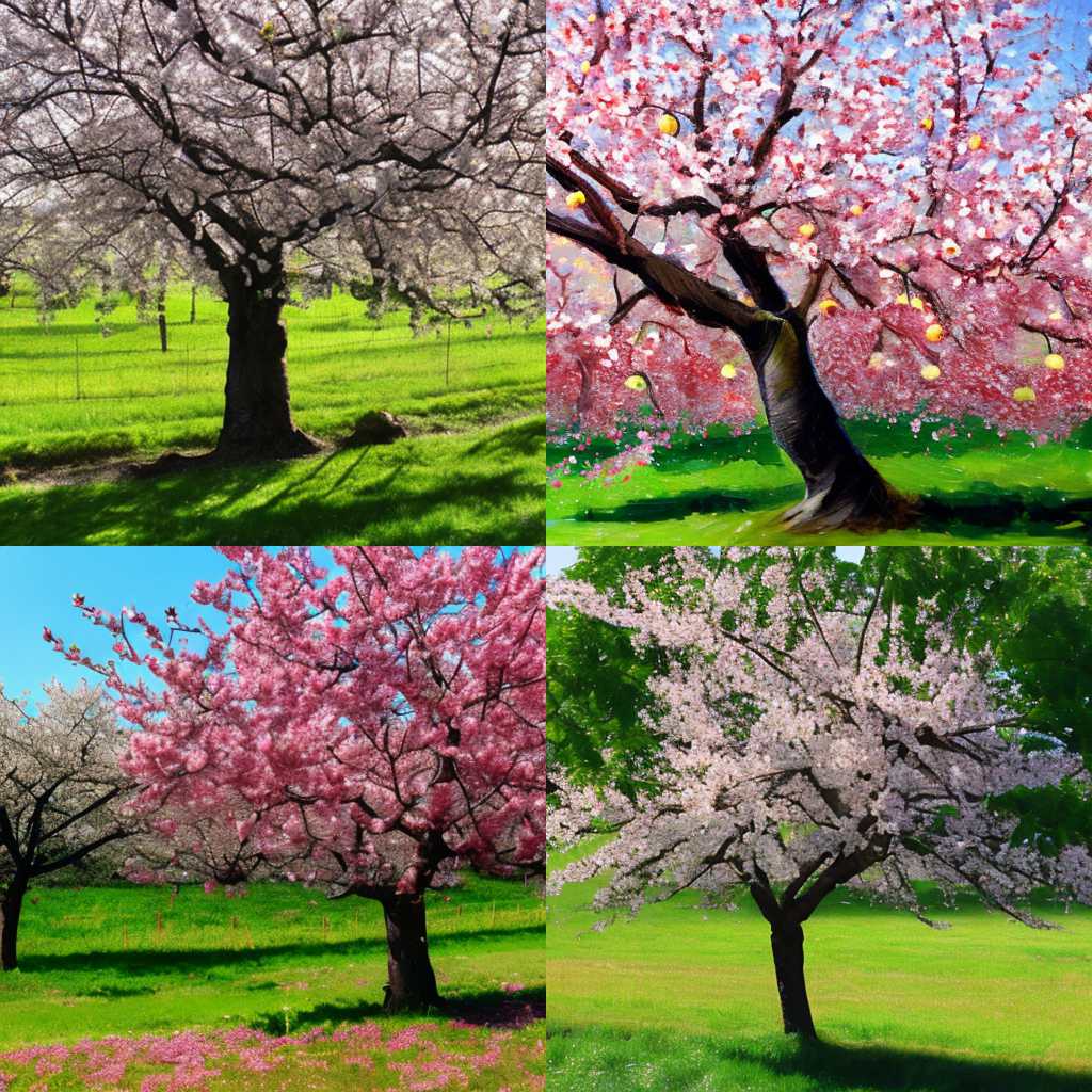 An apple tree in spring