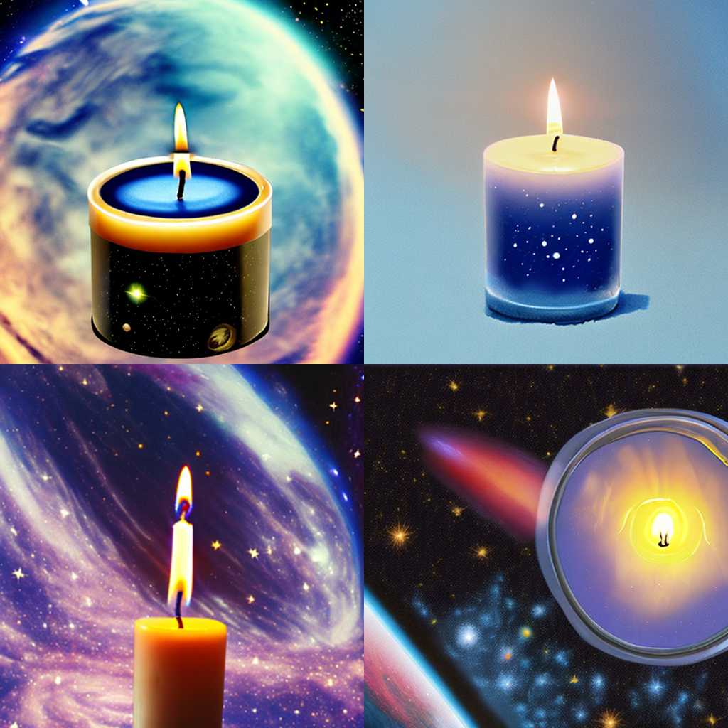 A candle in space