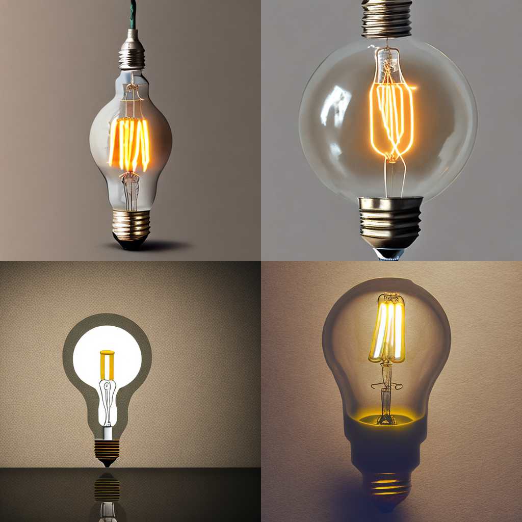 A lightbulb that's on but the filament's broken