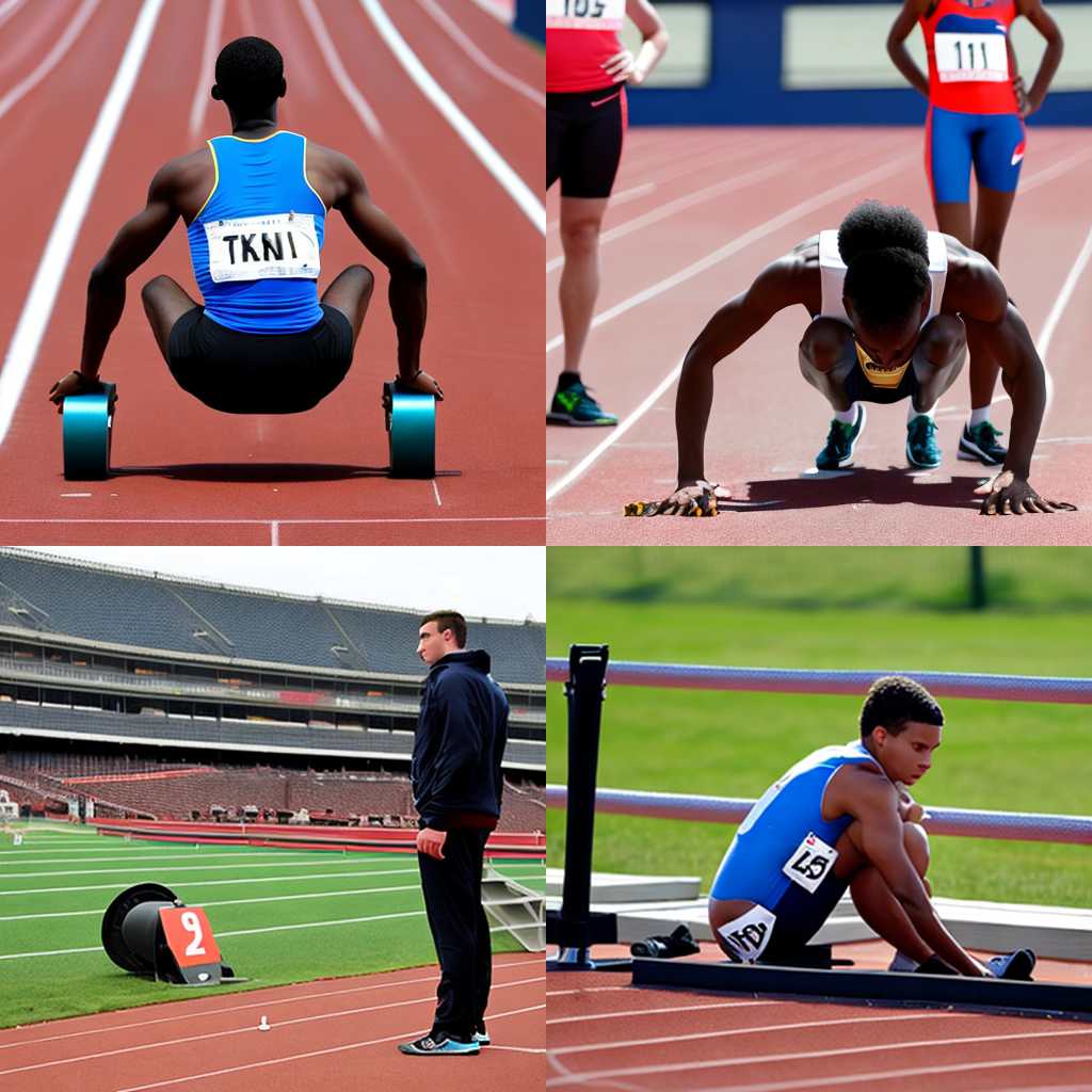 A track athlete waiting for the starting gun