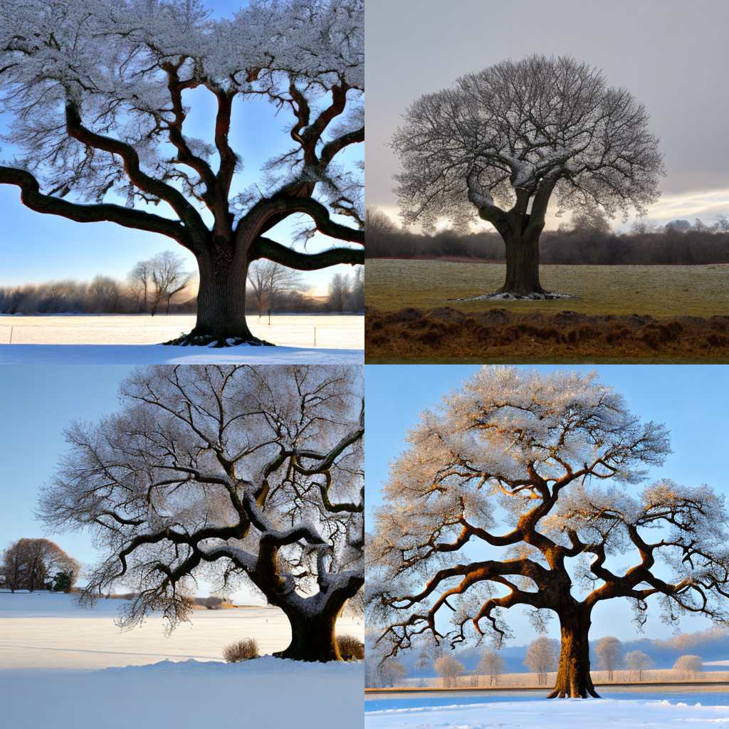 An oak tree in winter