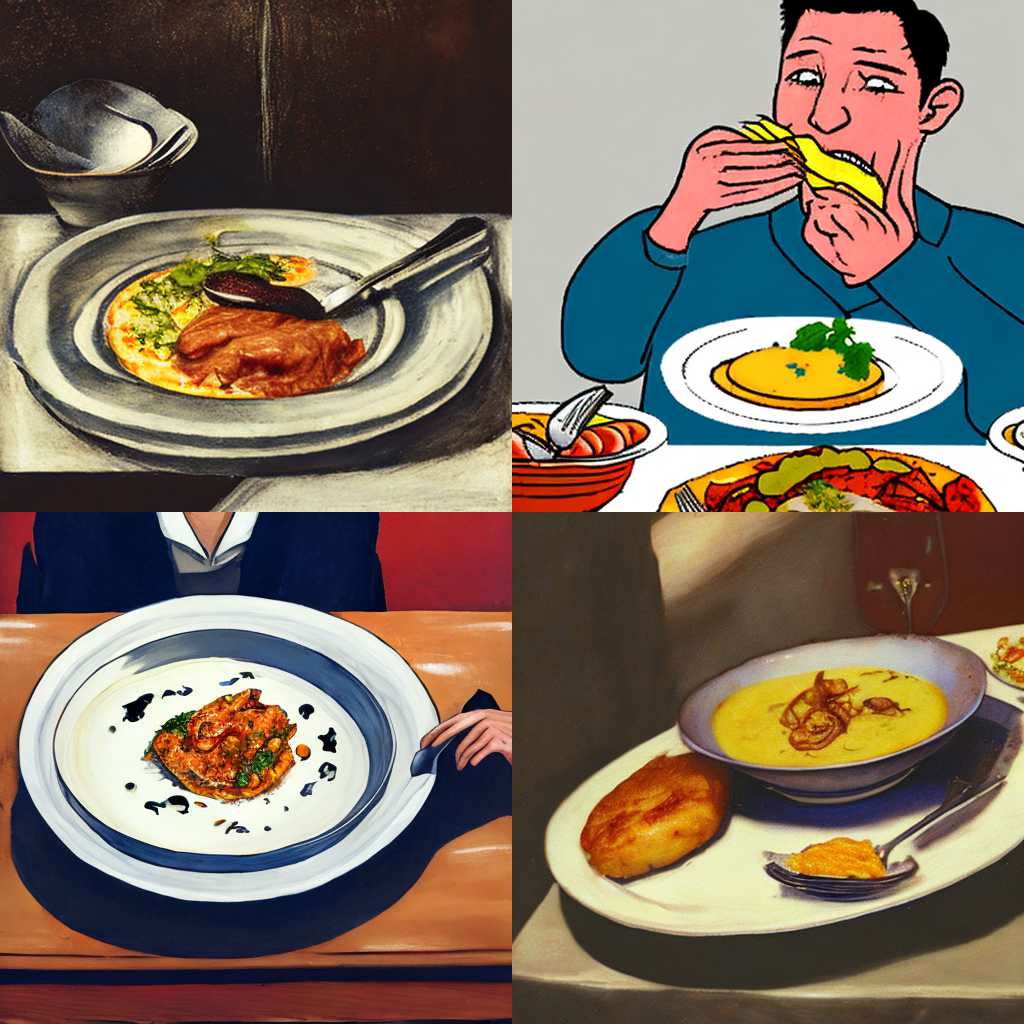 The dish of a person just finishing eating