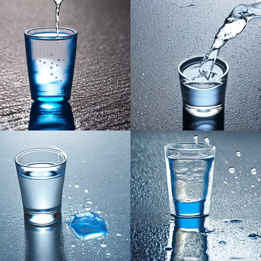 A glass of water dropped on the floor