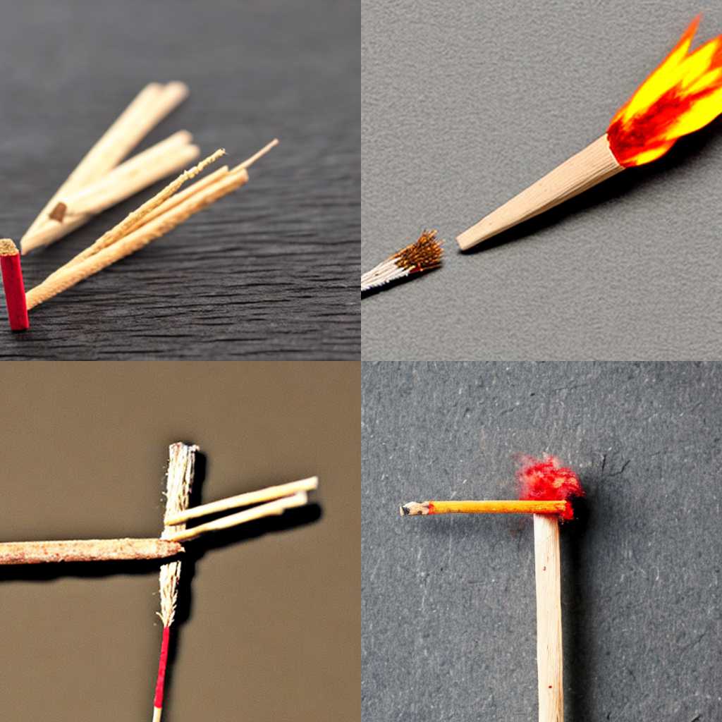 A matchstick struck against a matchbox