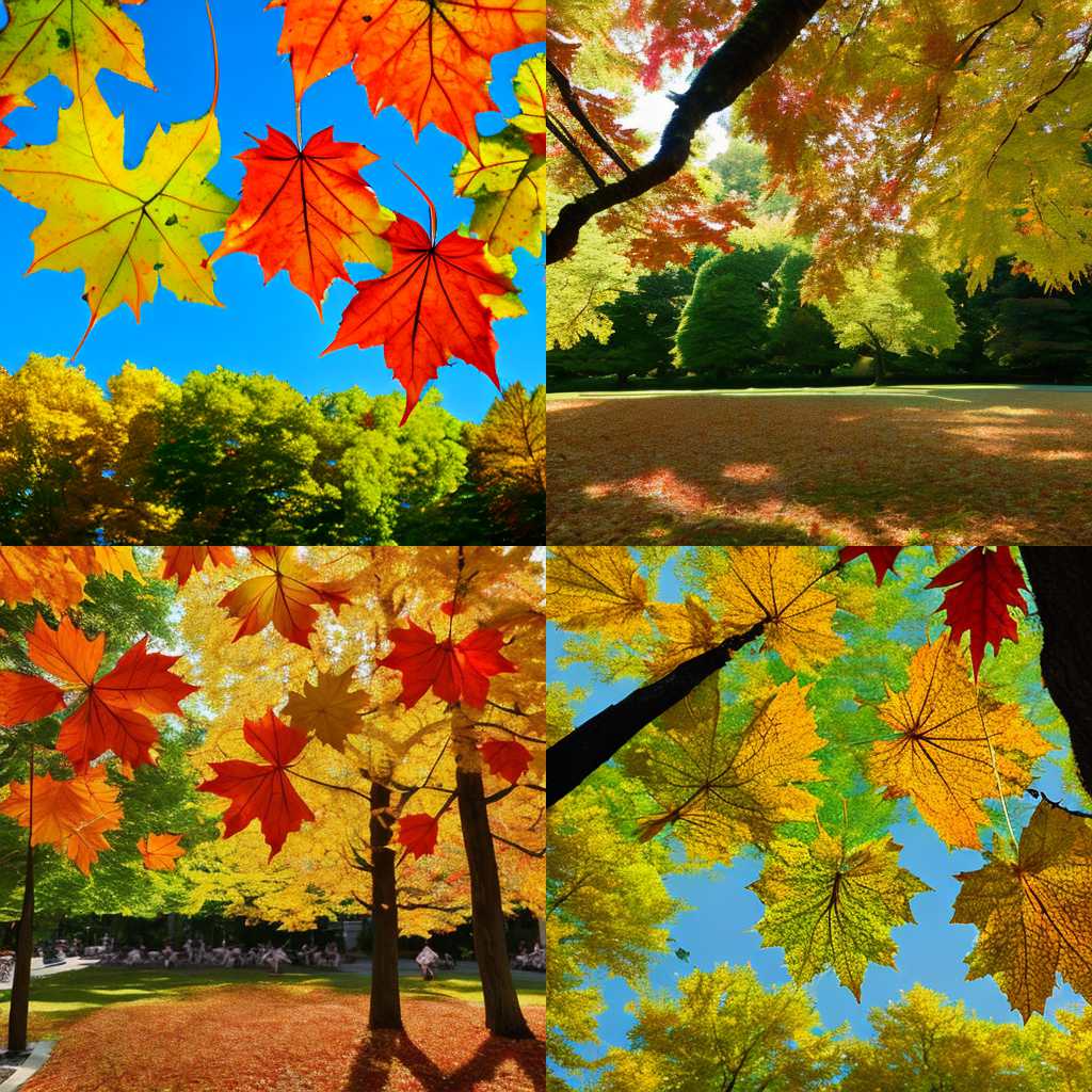 Maple leaves during summer