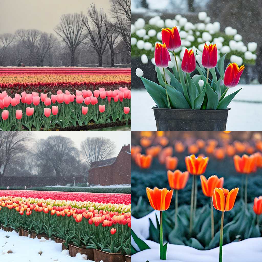 Tulips in winter