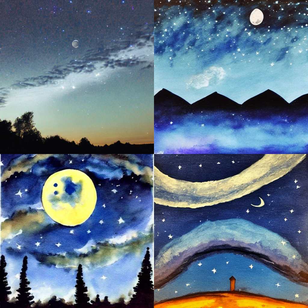 A night sky on a new moon night