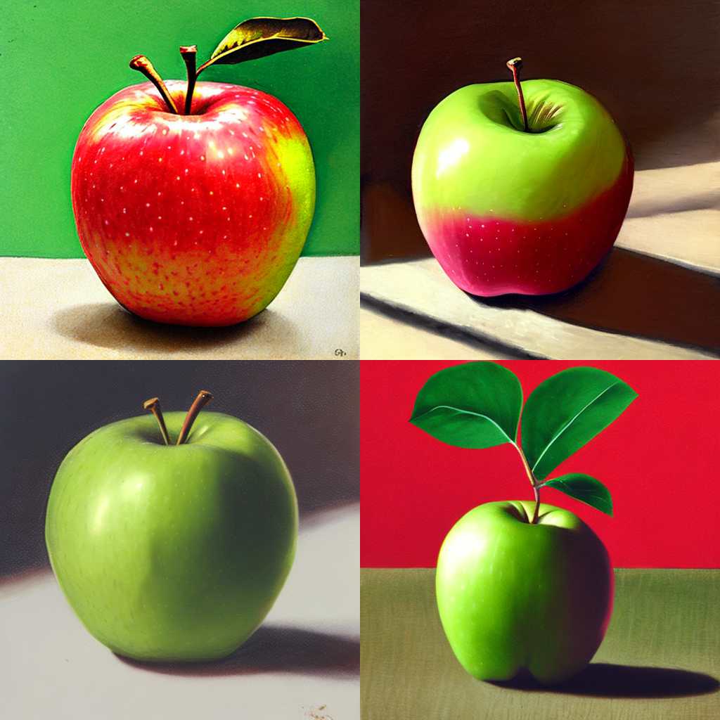 An unripe apple